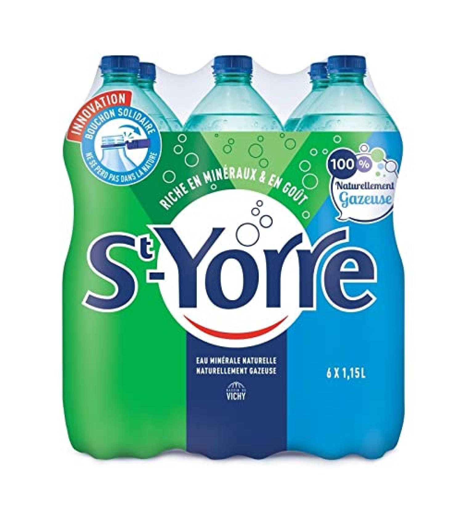 ST YORRE - Natural Mineral Water Naturally Sparkling 6 x 1.15 L - The Unit - Special Offer - Buy Online on GoSupps.com