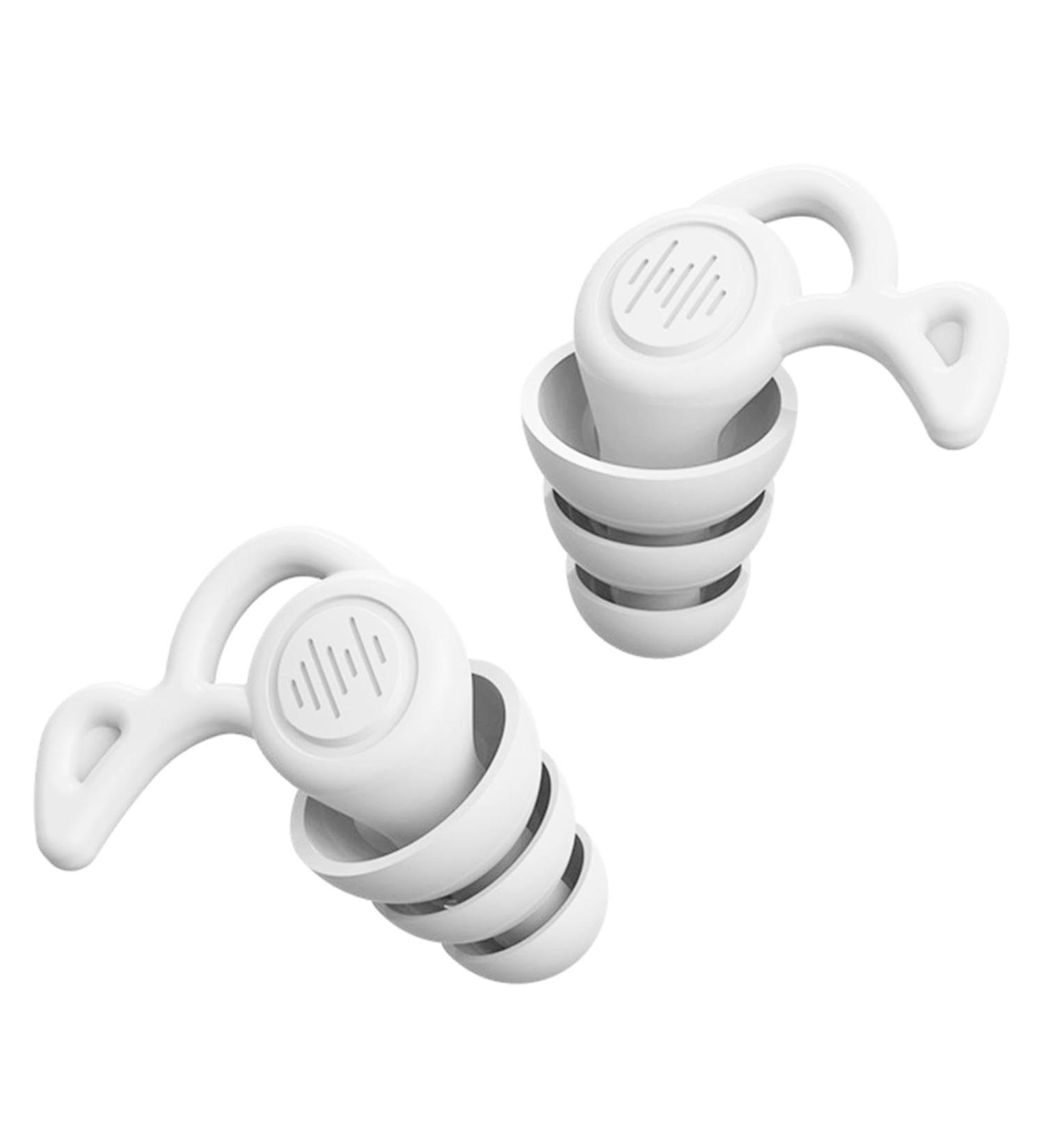 Sleeping Ear Plugs - Comfortable Washable & Reusable Silicone Noise Cancelling Ear Protection for Travel & Musicians - Buy Online on GoSupps.com