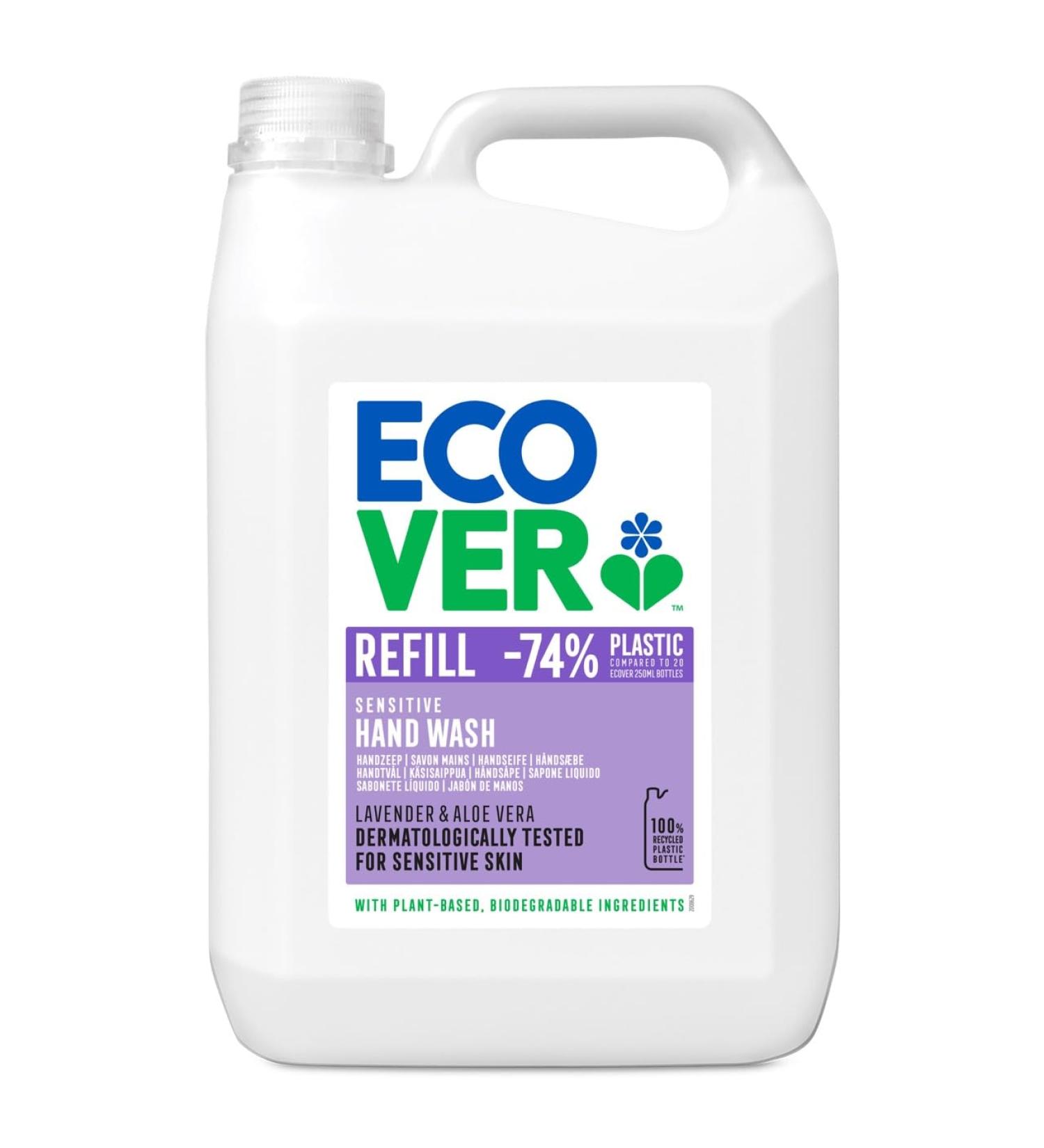 Ecover Hand Wash Refill Lavender & Aloe Vera 5L Lavender 5 l (Pack of 1) - Buy Online on GoSupps.com