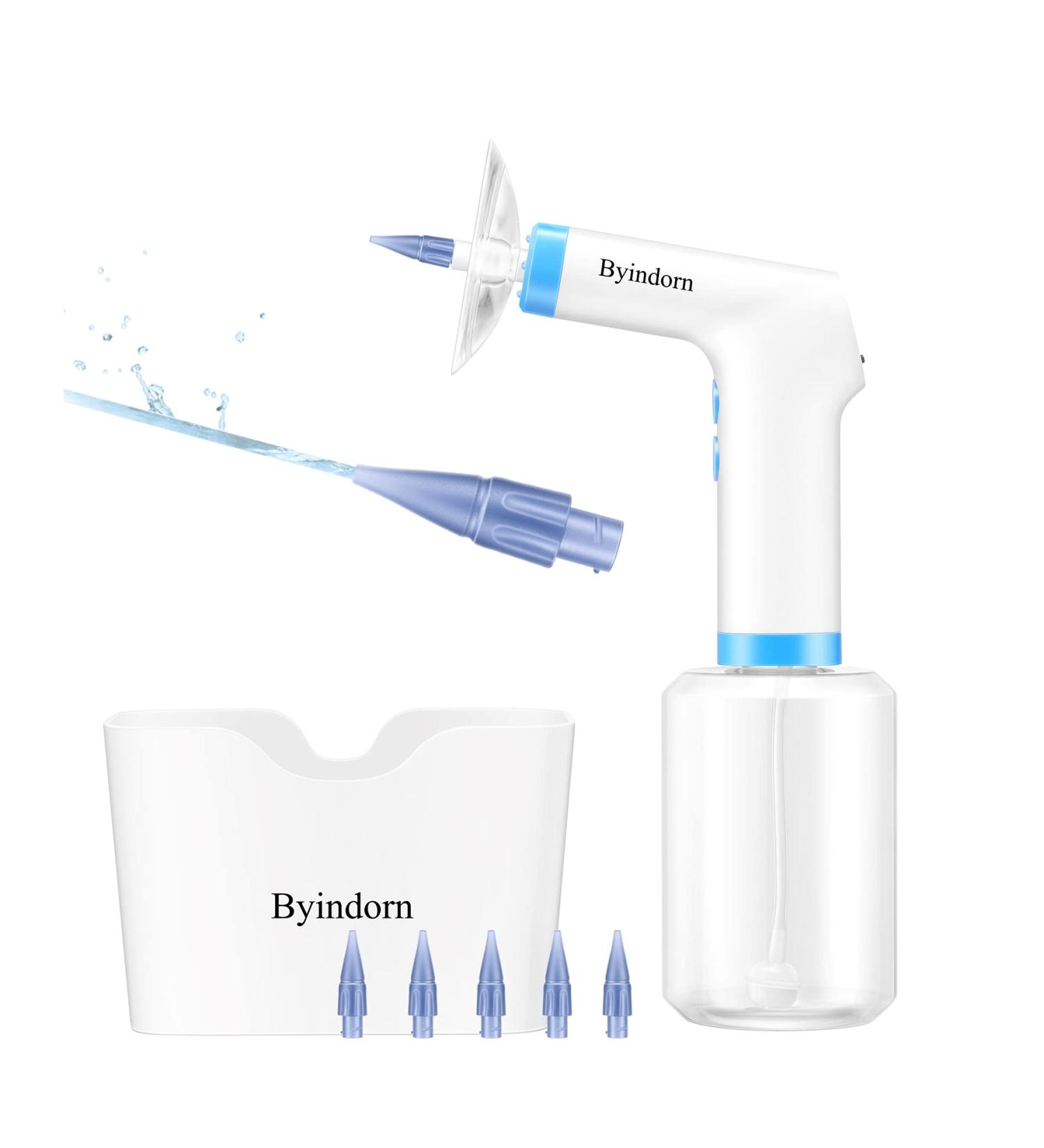Byindorn Ear Wax Removal Kit - Electric Ear Cleaner with LED Lights, 4 Modes, 6 Tips & Wash Basin - Buy Online on GoSupps.com