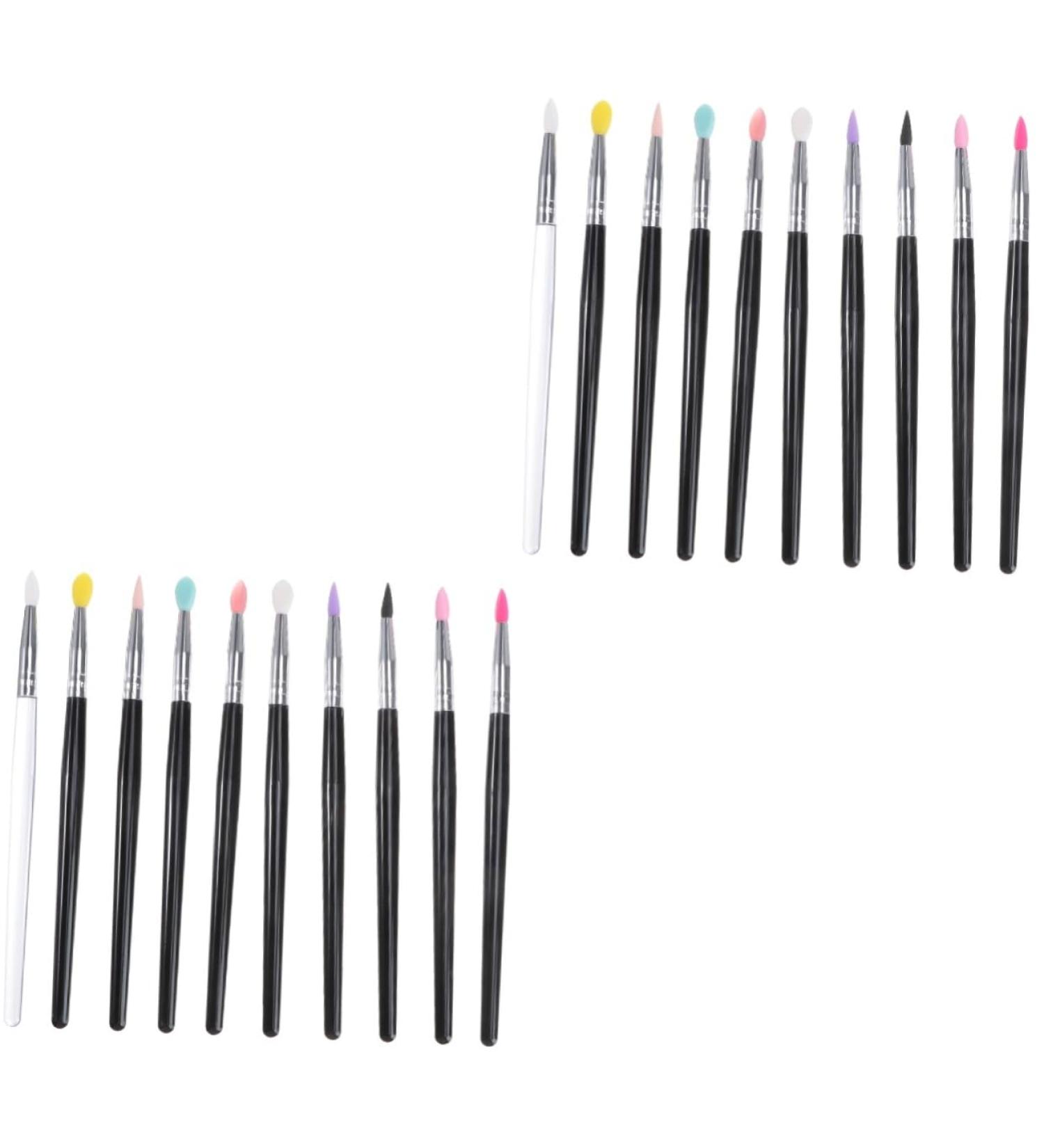 Buy FRCOLOR 20 Pcs Eye Shadow Brush Set - Silicone Makeup Applicator & Lip Brush for Women | Multifunctional Eyeshadow & Lipstick Brushes - Ideal for All Makeup Needs - Buy Online on GoSupps.com