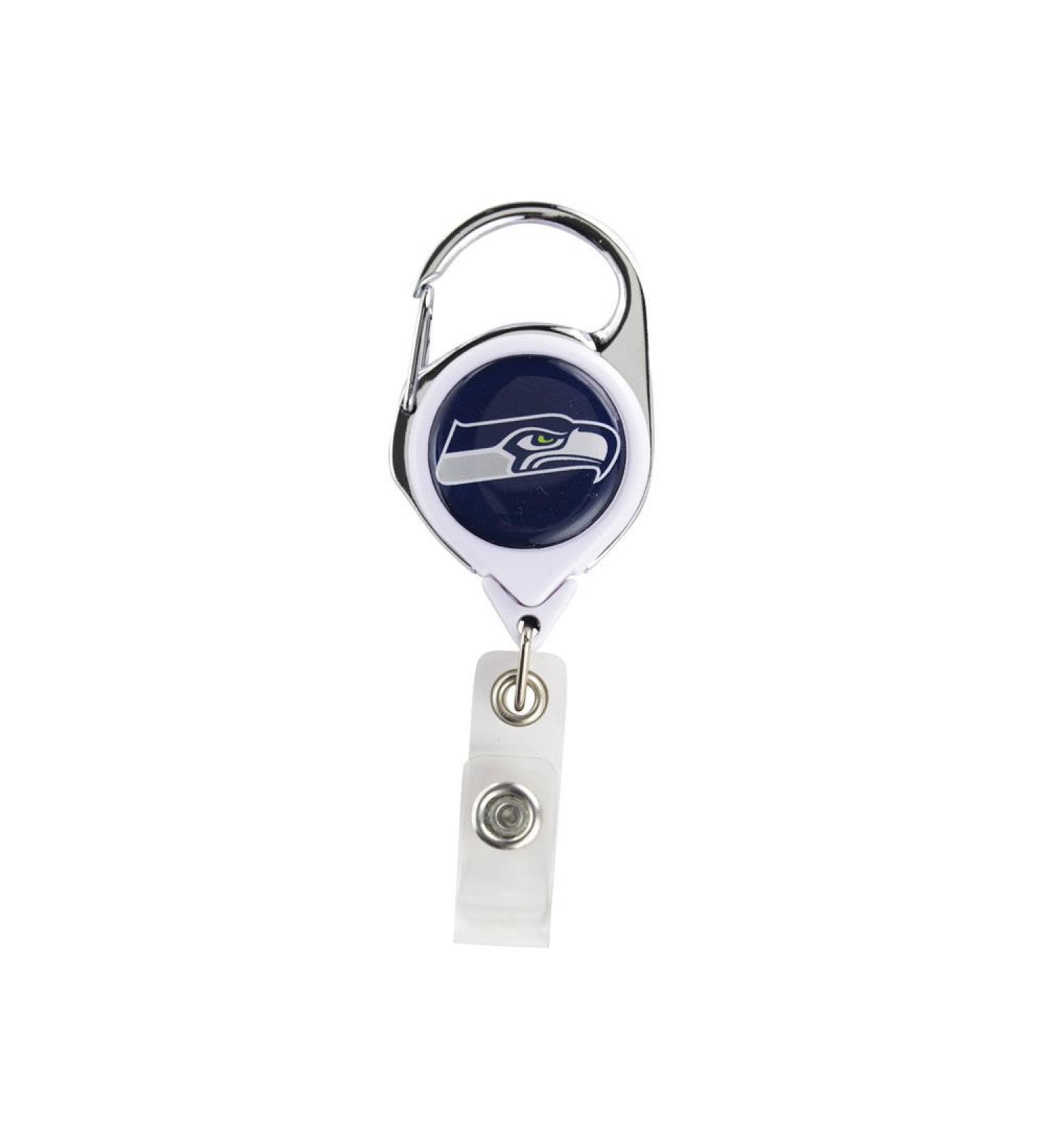 NFL Seattle Seahawks Retractable Premium Badge Holder, Team Color, One Size