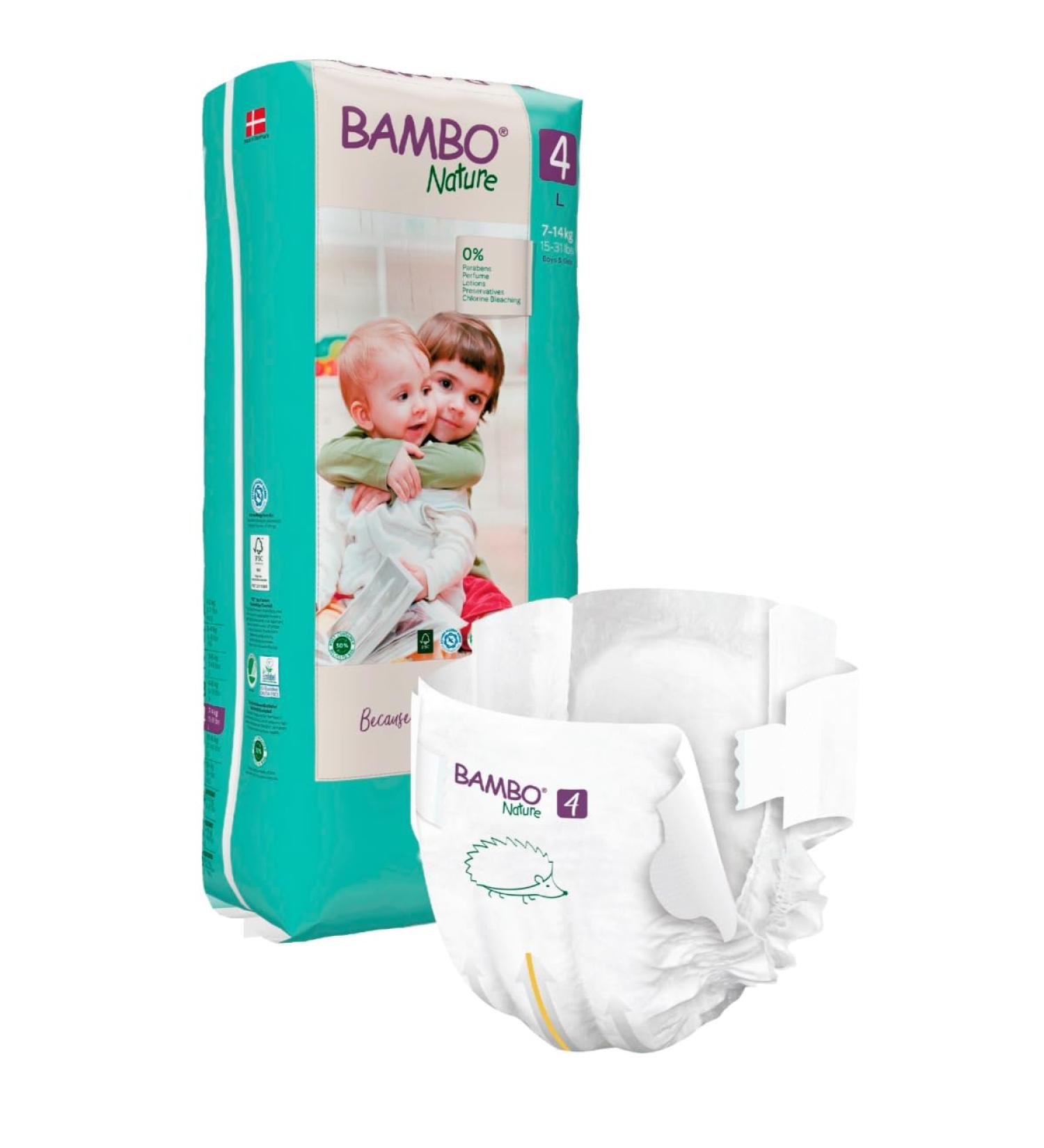 Bambo Nature Premium Eco Nappies - Size 4 Maxi 48PK | Eco-Friendly Sustainable Nappies with Enhanced Leakage Protection for Secure & Comfortable Fit - Buy Online on GoSupps.com