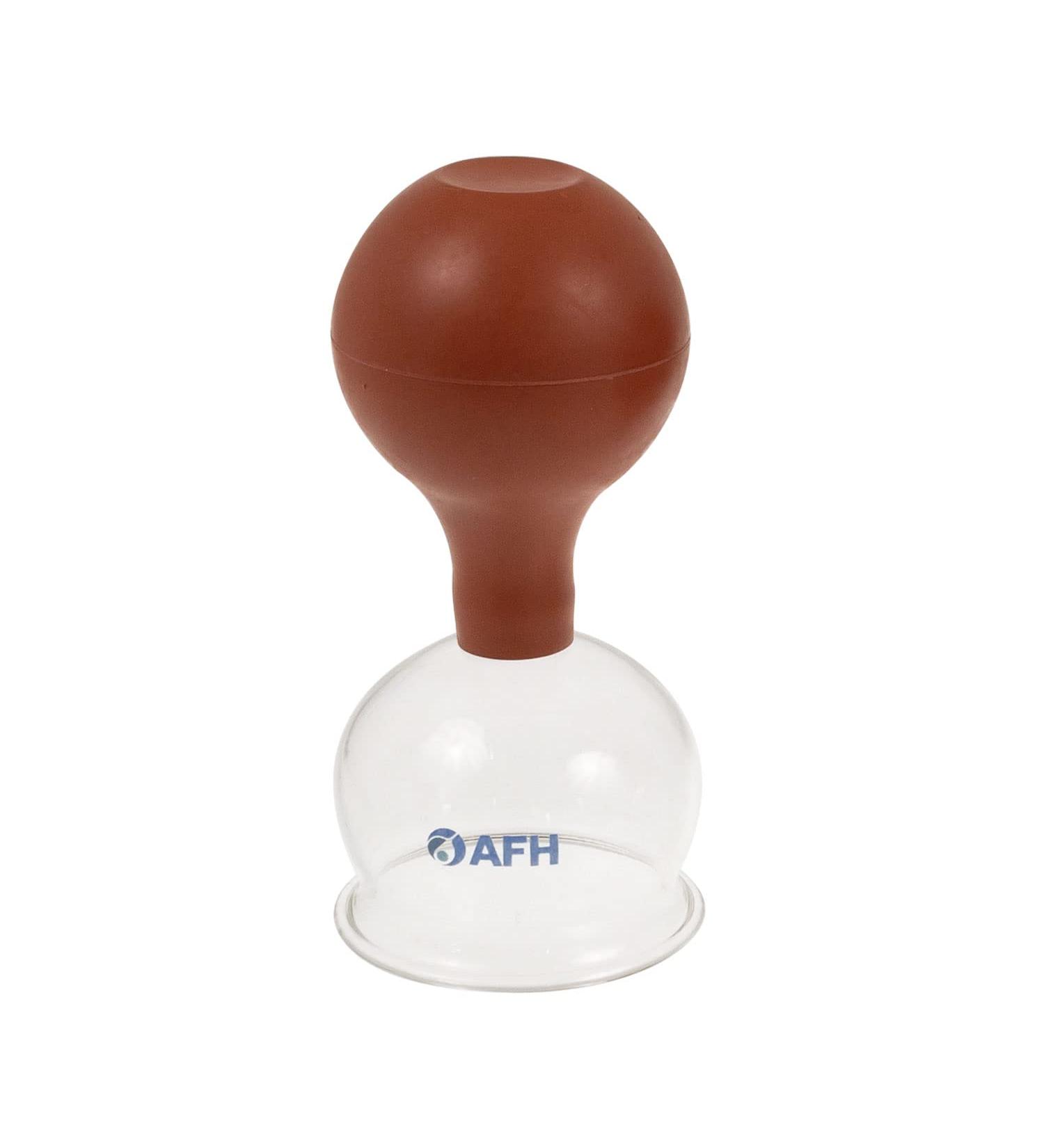 AFH cupping glass with ball special | Color selection and size selection | Cupping | Massage | Glass ( 62 mm brown) 62 mm Brown