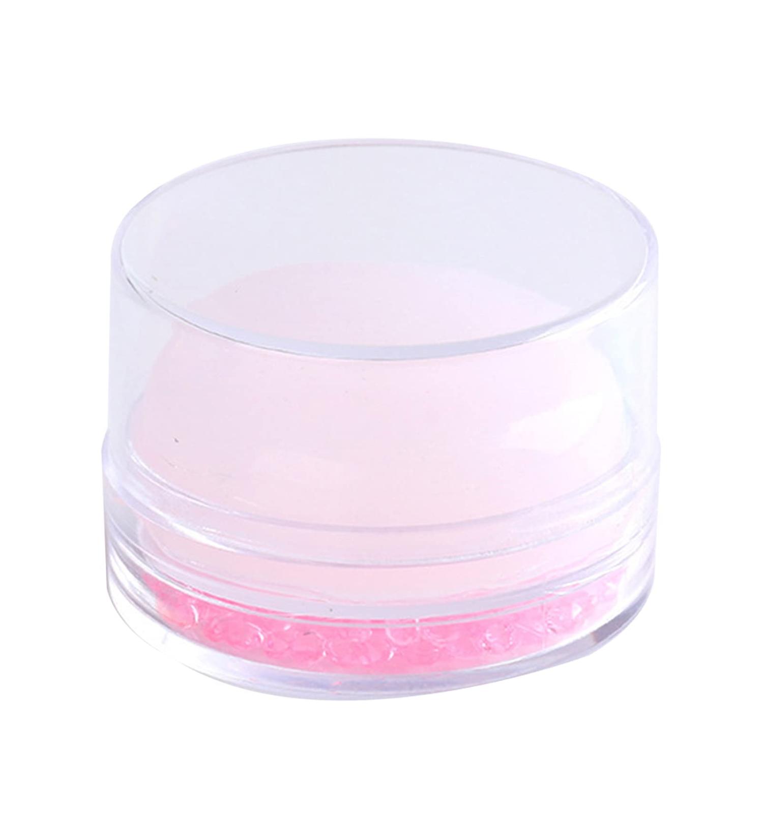 SANWOOD Nail Art Stamper - Non-Deformed Lightweight Silicone Seal for Manicure - Detachable Round Transparent Pink - Buy Online on GoSupps.com