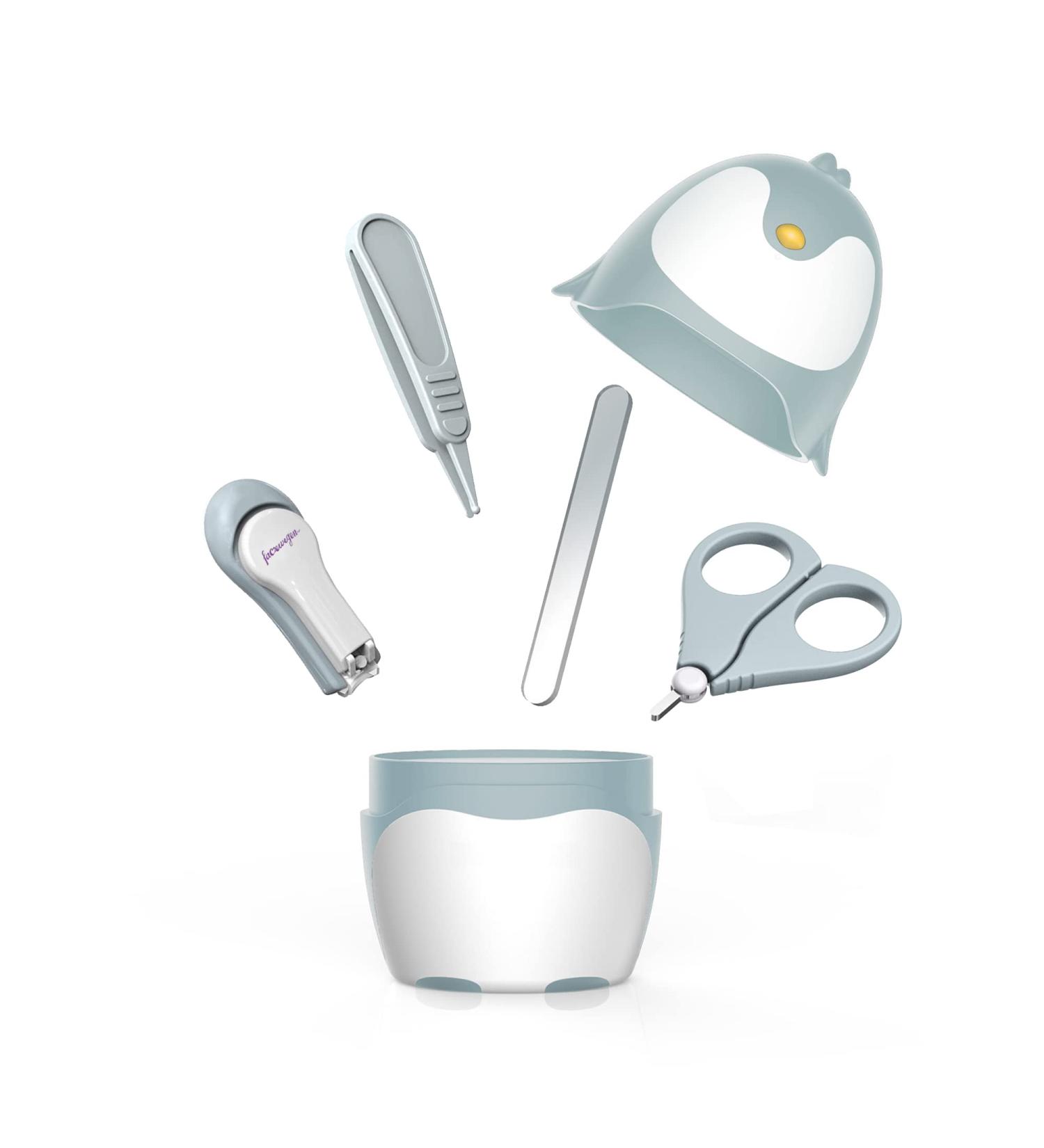 Penguin Blue Baby Nail Clippers Set - Newborn Infant Nail Kit for New Parents - Buy Online on GoSupps.com