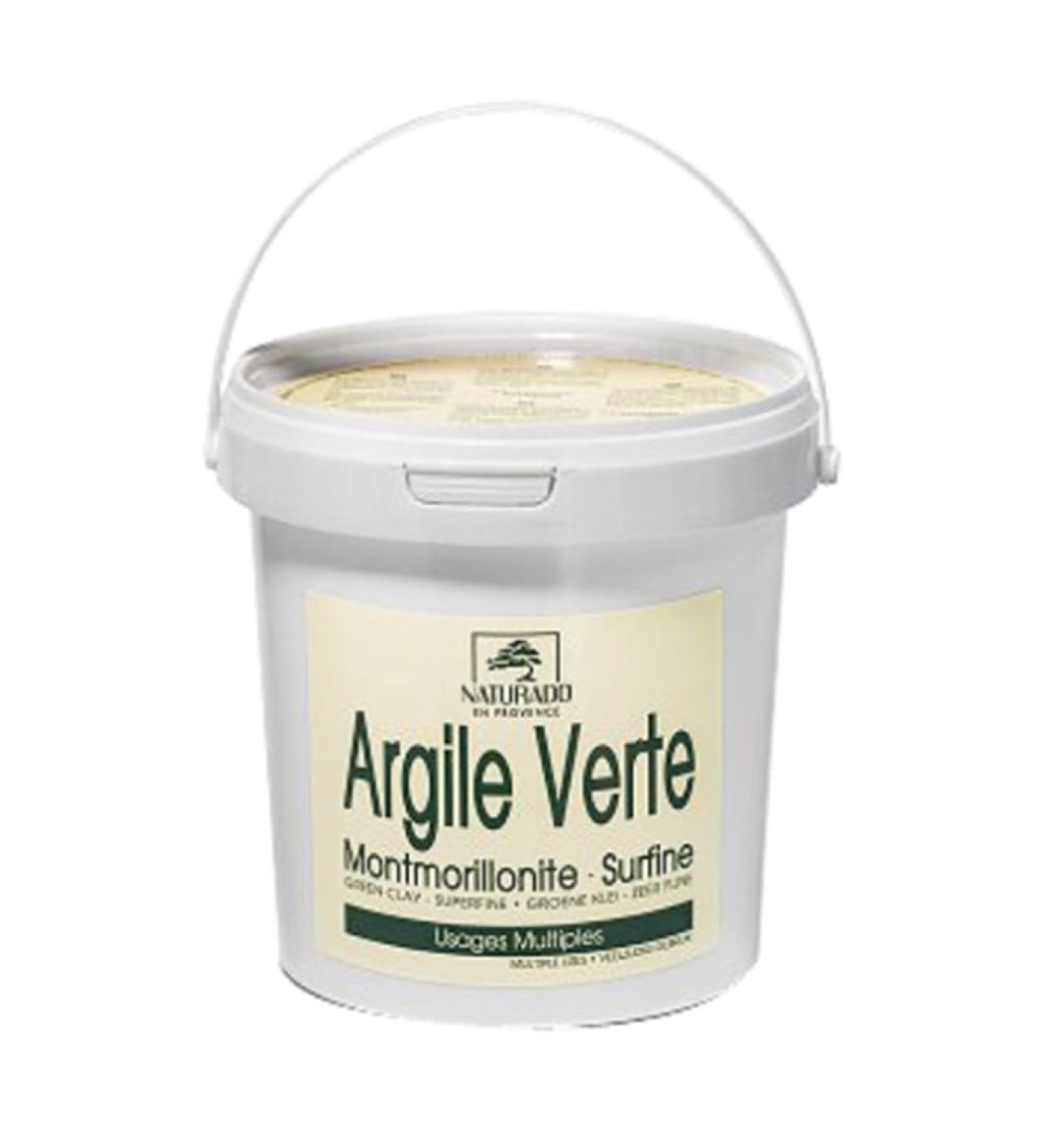 Naturado Argile Verte Montmorillonite seau de 1 kg pour Peau Normale Peau probl mes Peau Mixte Peau Grasse