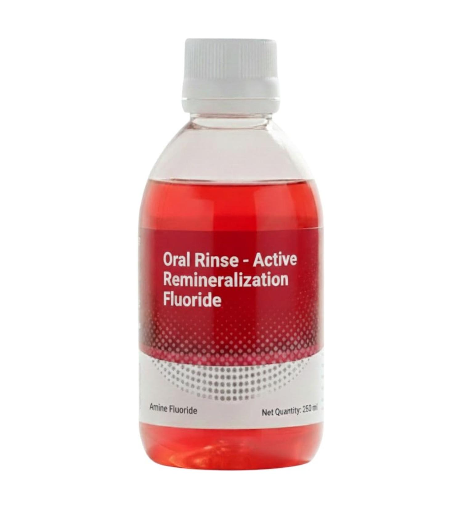 Amine Fluoride Oral Rinse Mint Flavor Alcohol-Free Daily Mouthwash for Individuals with Braces 250 ml Bottle