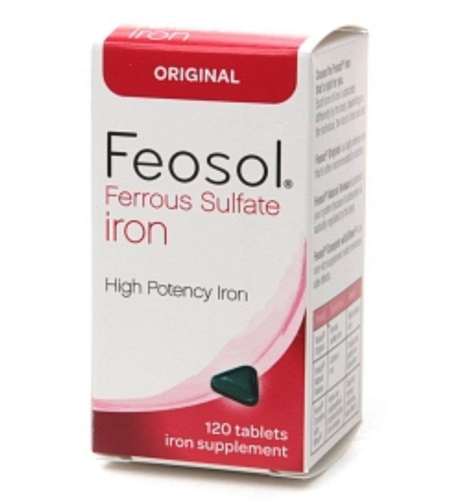 Feosol Ferrous Sulfate Iron Original Tablets 120 ea (Pack of 11)