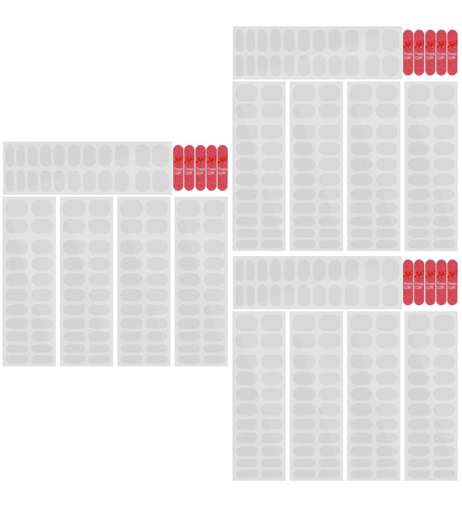 DOITOOL 15 Sheets Nail Stickers French Gel Nail Polish Strips Gel Nail Wraps Clear Gel Nail Strips Art Manicure Kit Semi Cured Gel Nail Strips Adhesive Foot Double Sided Tape - Buy Online on GoSupps.com