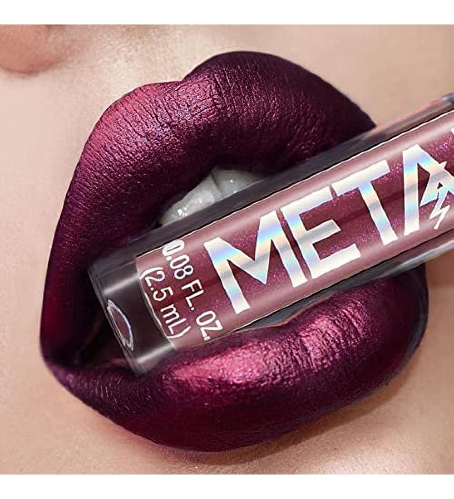 INTEROOKIE Metallic Liquid Lipstick Non-stick Glaze Makeup (Bordeaux) - Buy Online on GoSupps.com