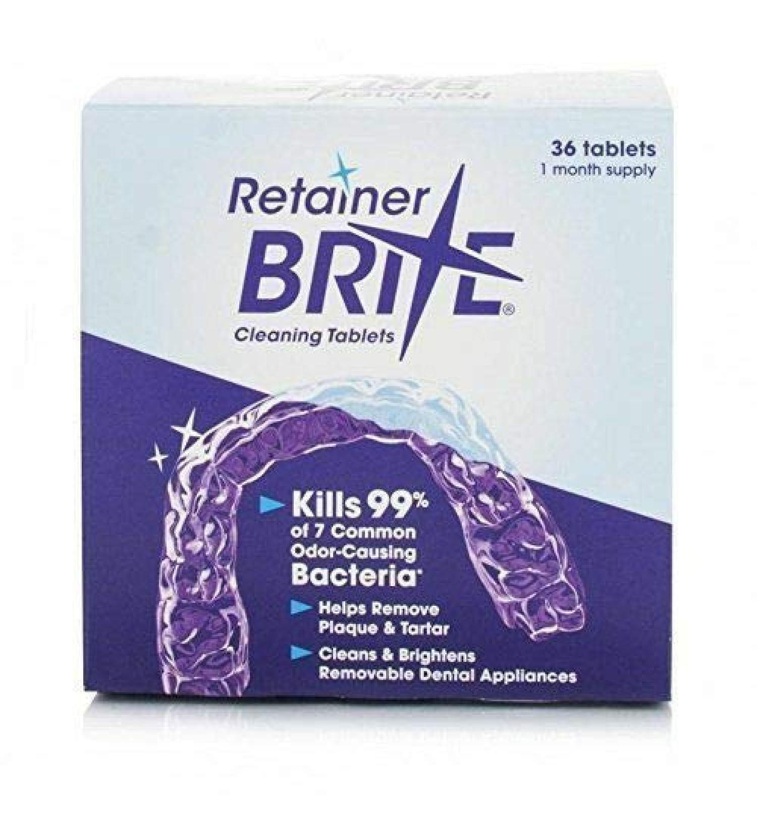 Retainer Brite Cleaning Tablets - 36 Tablets for Clear Aligners, Mouthguards, Nightguards, and More - Buy Online on GoSupps.com