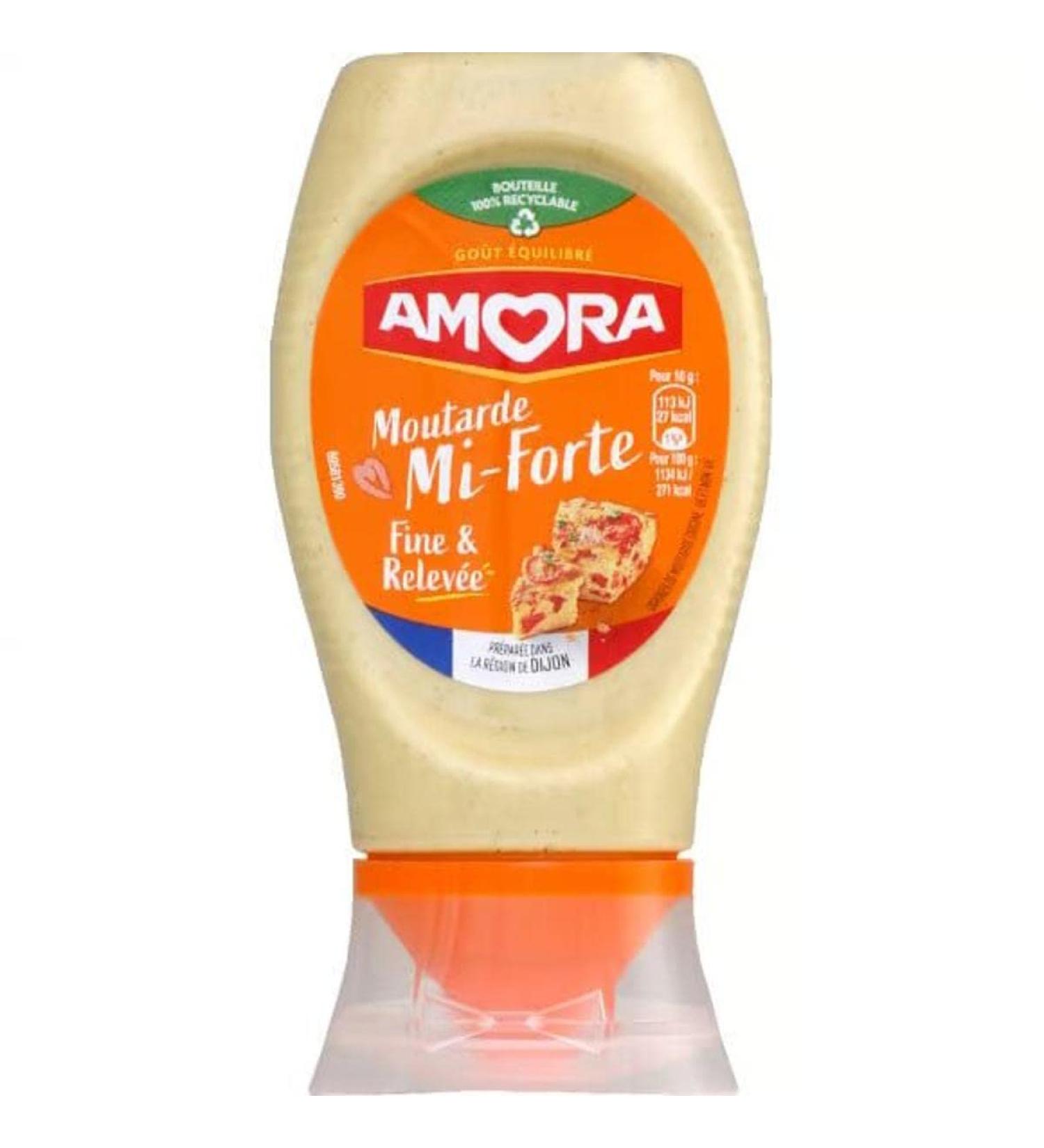 Amora Mustard medium strong soft bottle 260 g - The bottle of 260 g