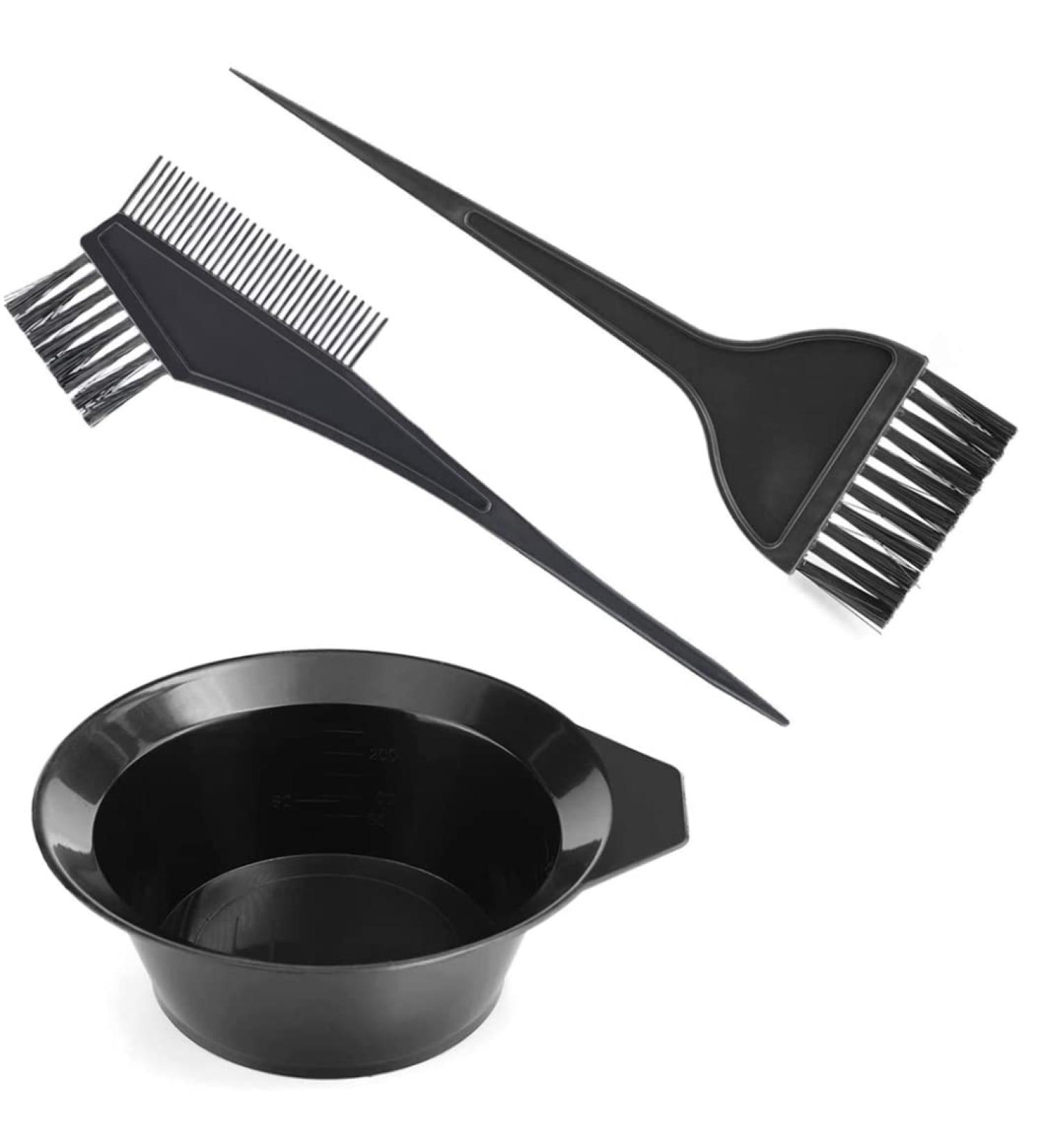 Hair Dye Coloring Set Hair Dye Comb Brush with Mixing Bowl Hair Coloring Applicator Comb Set DIY Salon Tool - Buy Online on GoSupps.com
