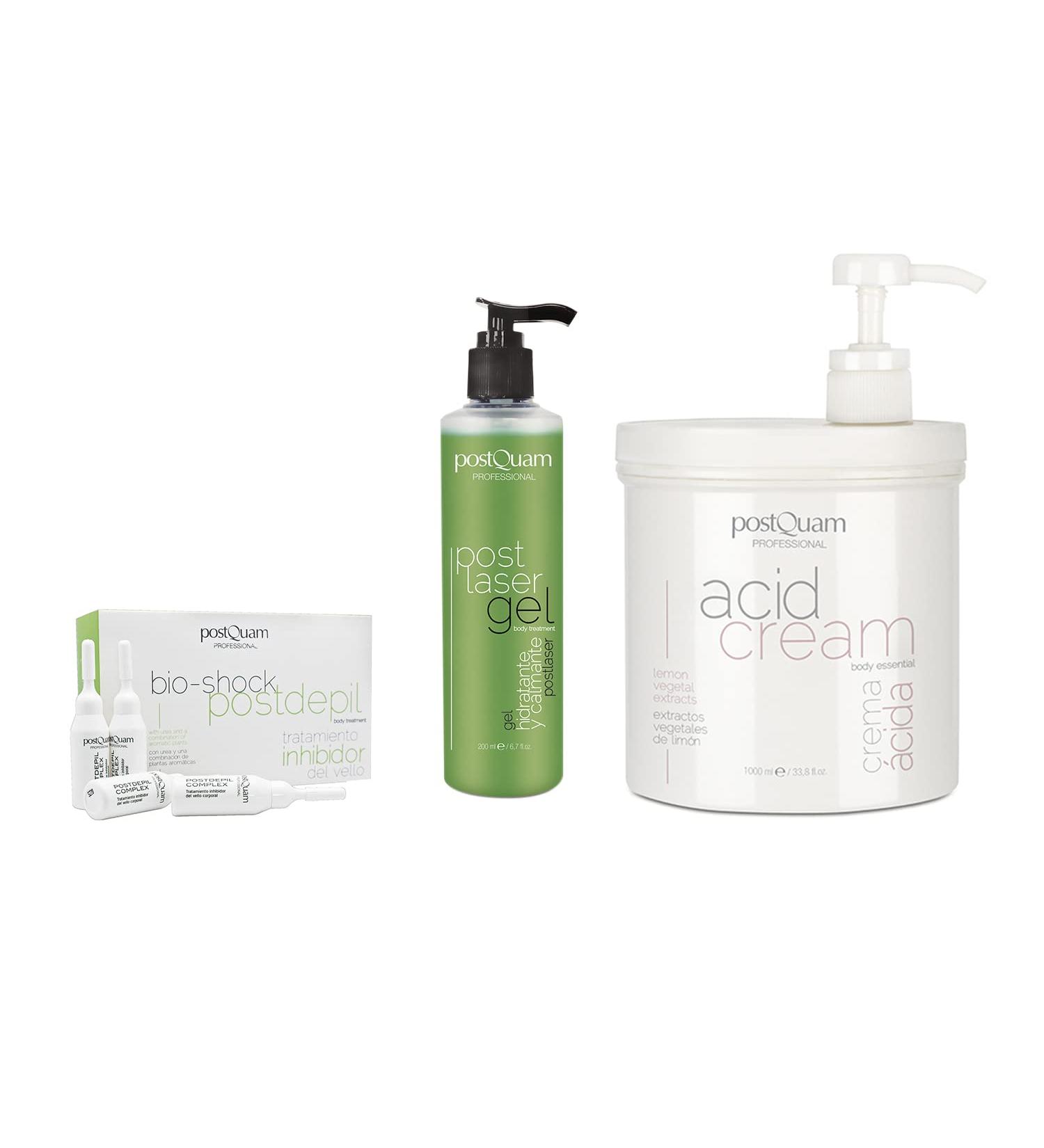 PostQuam - Complete Pack Laser Post Hair Removal Cream, Hair Removal Wax or Depilatory Cream - Relaxing, Moisturizing and Anti Hair Regrowth