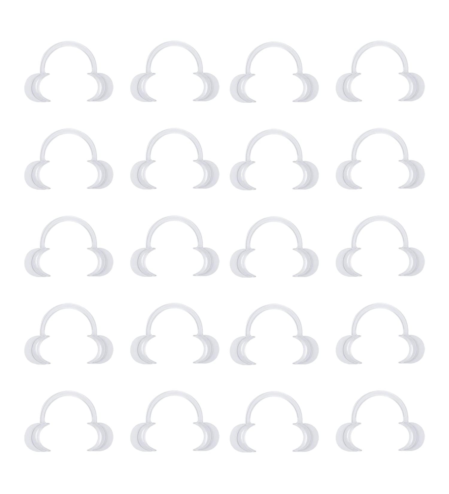 TSHAOUN 20 Pieces Mouth Opener Mouth Lip Opener Dental C Shape Cheek Lip Retractor for Adult and Kids Mouthpieces Replacement Cheek Retractors for Teeth Whitening Open Mouth Game Dentistry (Clear) - Buy Online on GoSupps.com