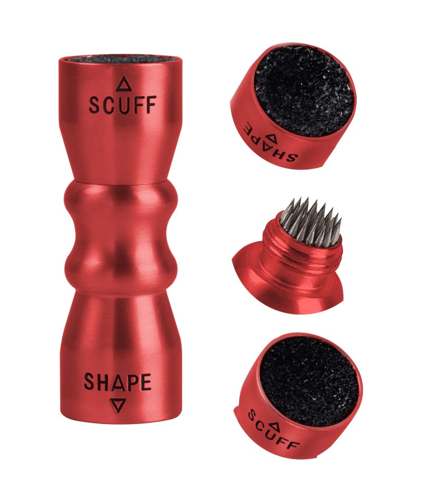 3 in 1 Cue Tip Shaper Tool for Pool Cue Tips - Red | Durable Billiards Accessories - Buy Online on GoSupps.com