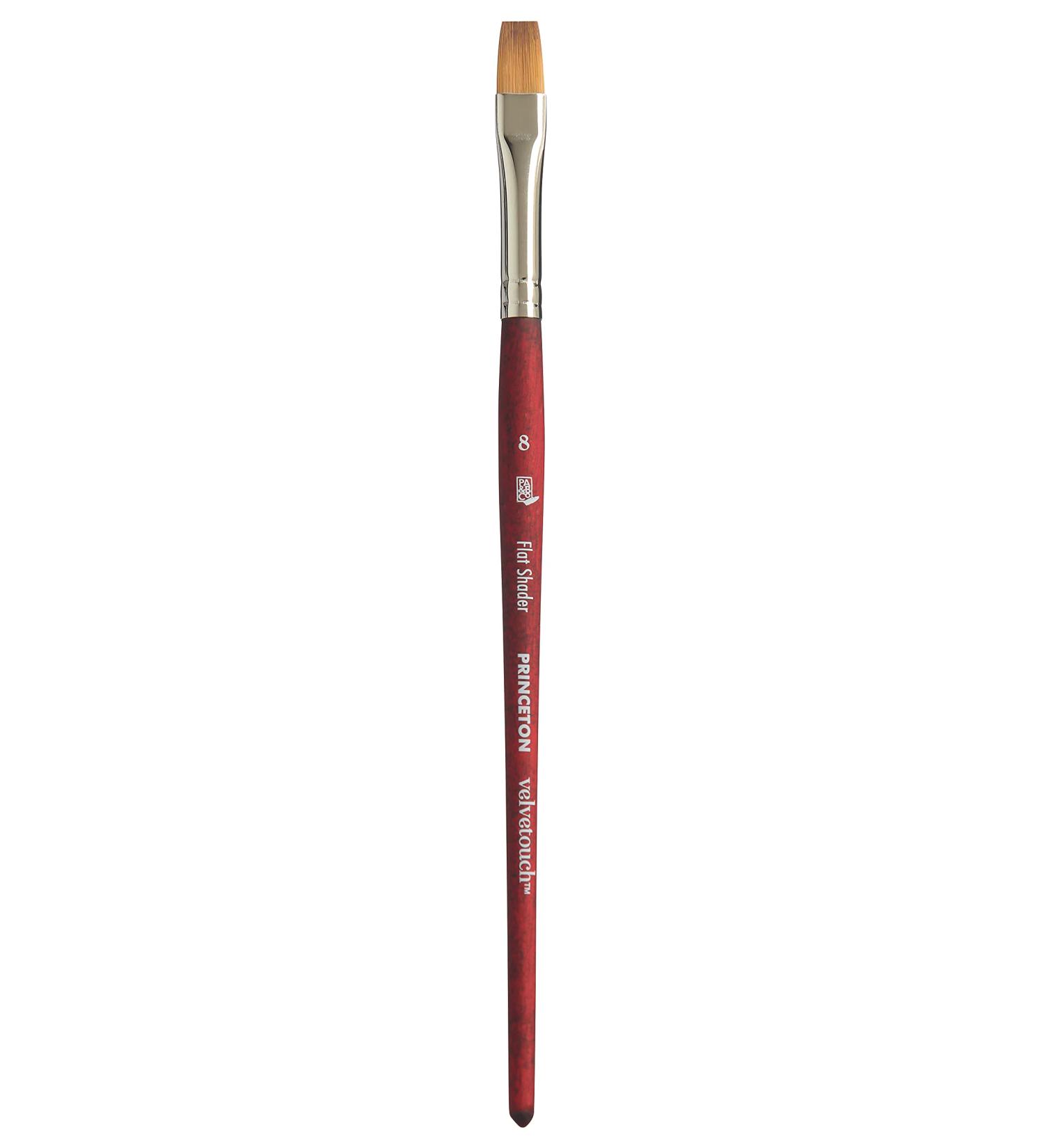 Princeton Velvetouch 3950 Flat Shader Paint Brush - Ideal for Acrylic, Oil, and Watercolor - Size 8 - Buy Online on GoSupps.com
