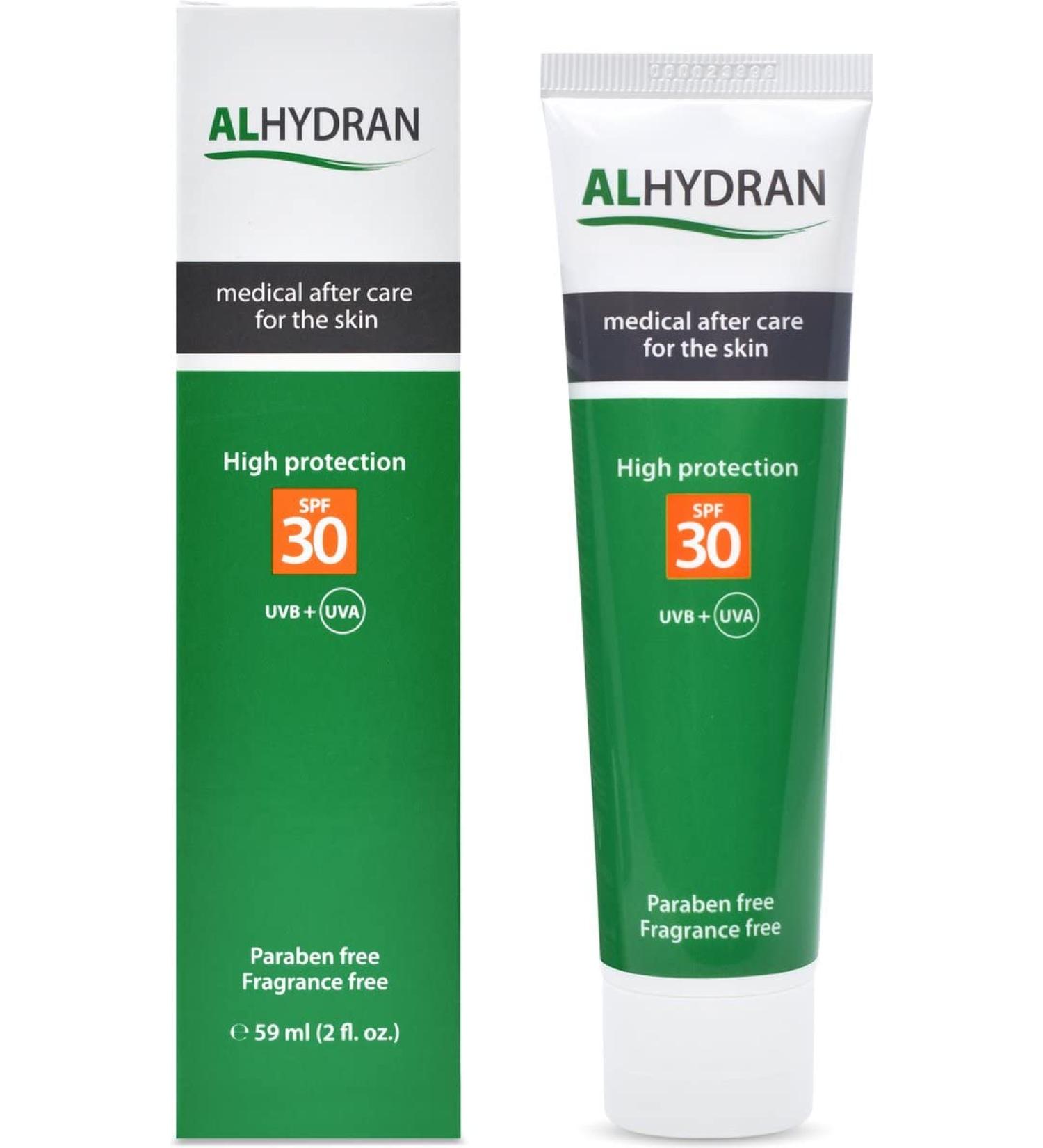 Alhydran SPF 30 | Advanced Skin Repair with added UV Protection | Cream for Damaged Skin Burn Scar Eczema Skin Reaction | 59ml - Buy Online on GoSupps.com
