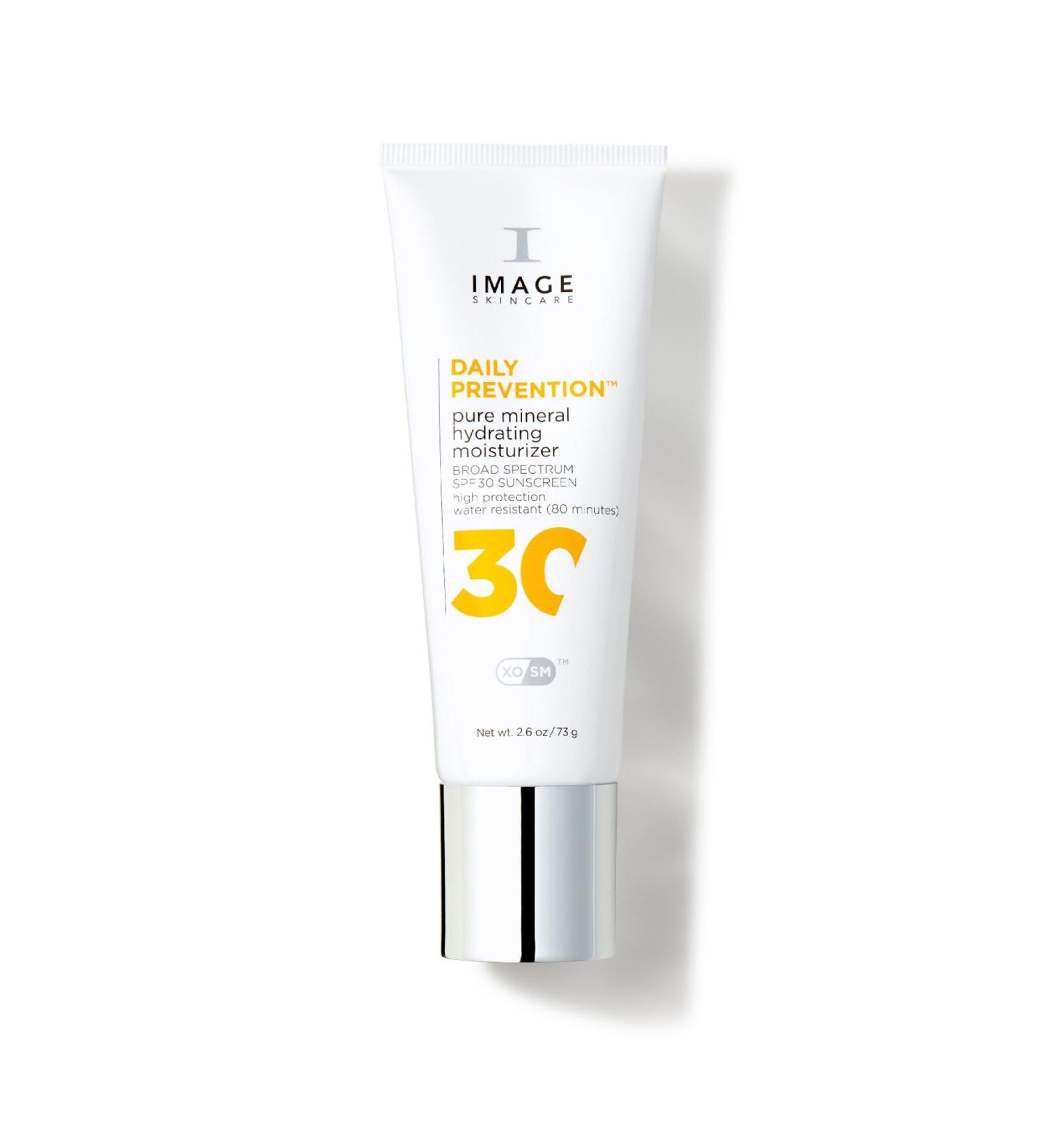IMAGE Skincare DAILY PREVENTION Pure Mineral Hydrating Face Moisturiser SPF 30 Sunscreen Lotion Lightweight Hydration with Hyaluronic Acid 73 g - Buy Online on GoSupps.com