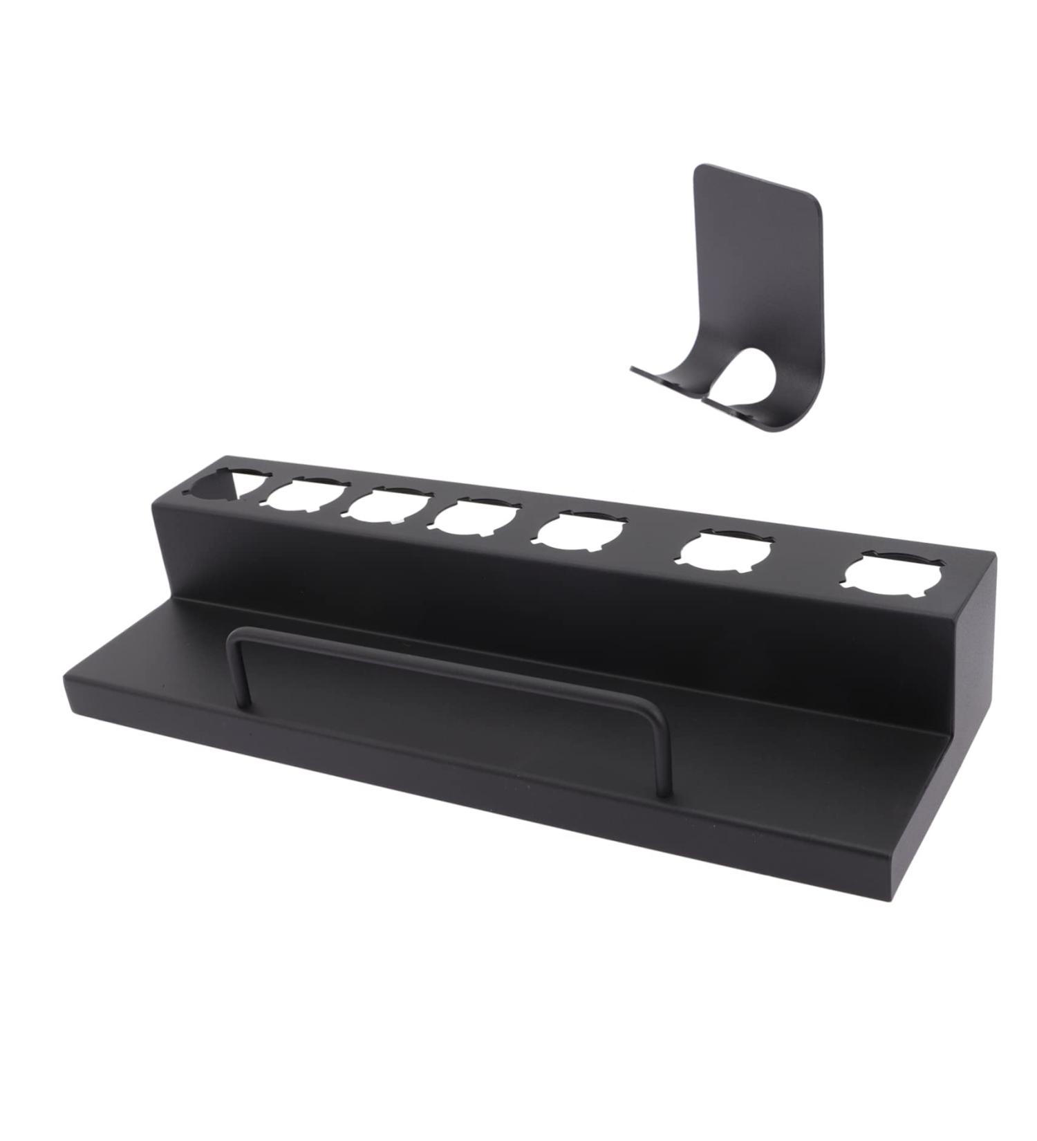 Outanaya Curling Iron Rack Hair Curler Wall Rack Curler Holder for Salon Kickstand Stainless Steel Black - Buy Online on GoSupps.com