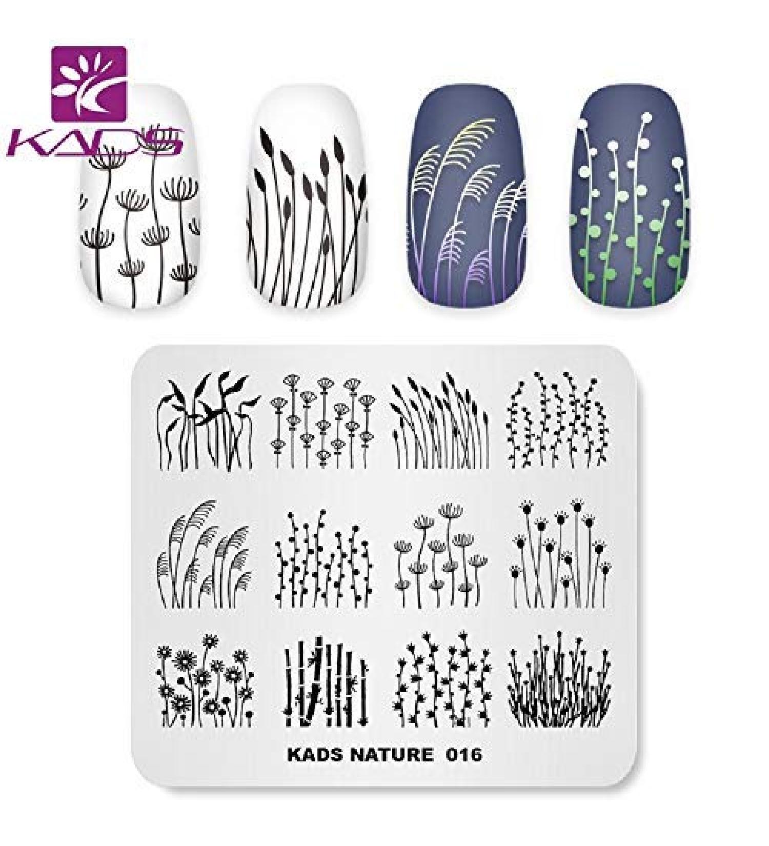 KADS Nail Stamping Plate Dandelion Grass Nature Image Design for Nail Art (NA016) - Buy Online on GoSupps.com