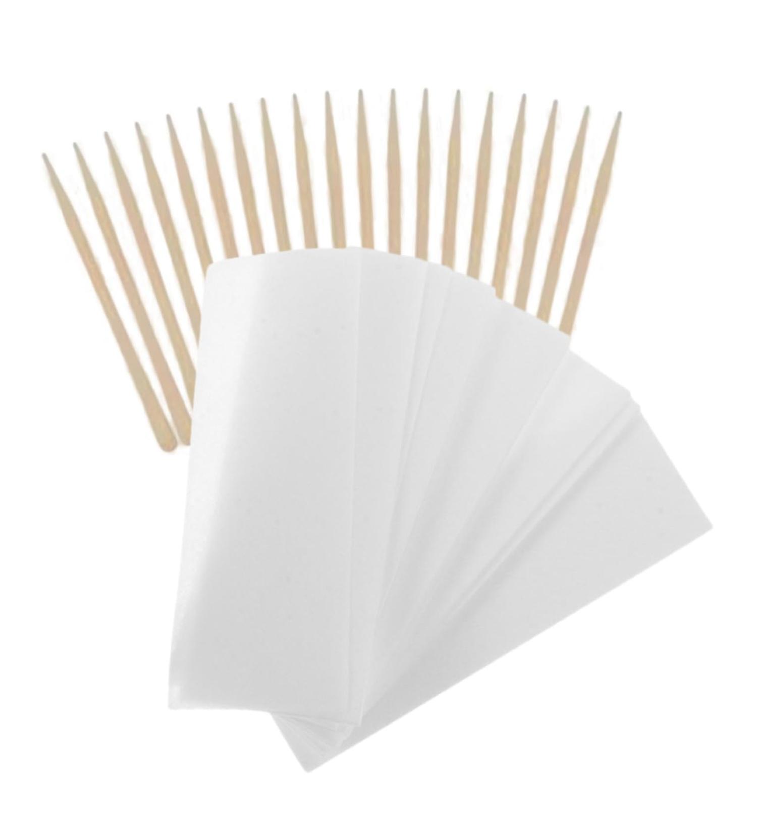 Buy Angoily Wax Strips Set for Effective Hair Removal | Depilatory Wax Towels & Wooden Sticks | International Shipping Available - Buy Online on GoSupps.com