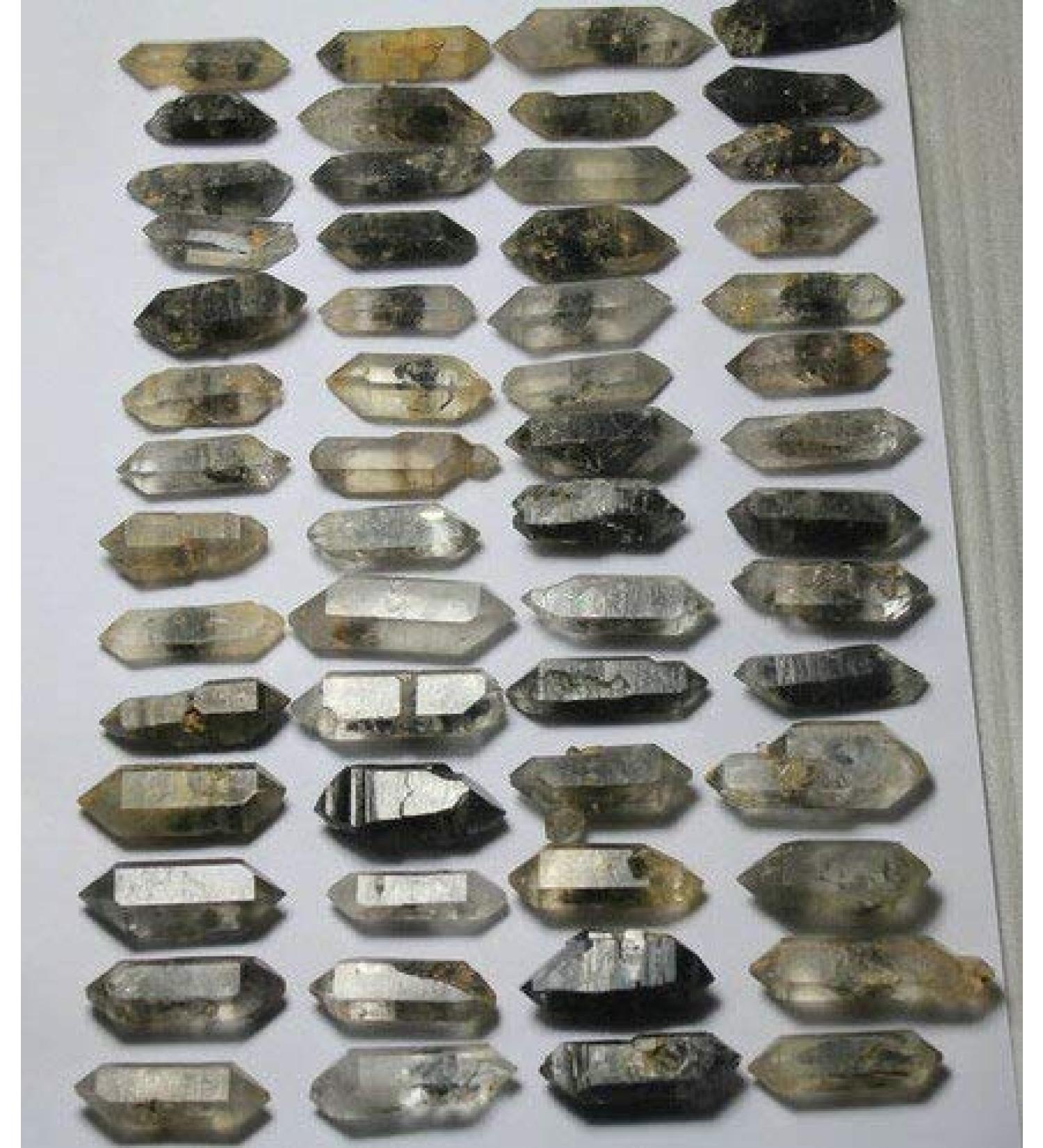 539g 56 Natural Black Ghost Crystal Bone Double End Specimens JZIGTDEM