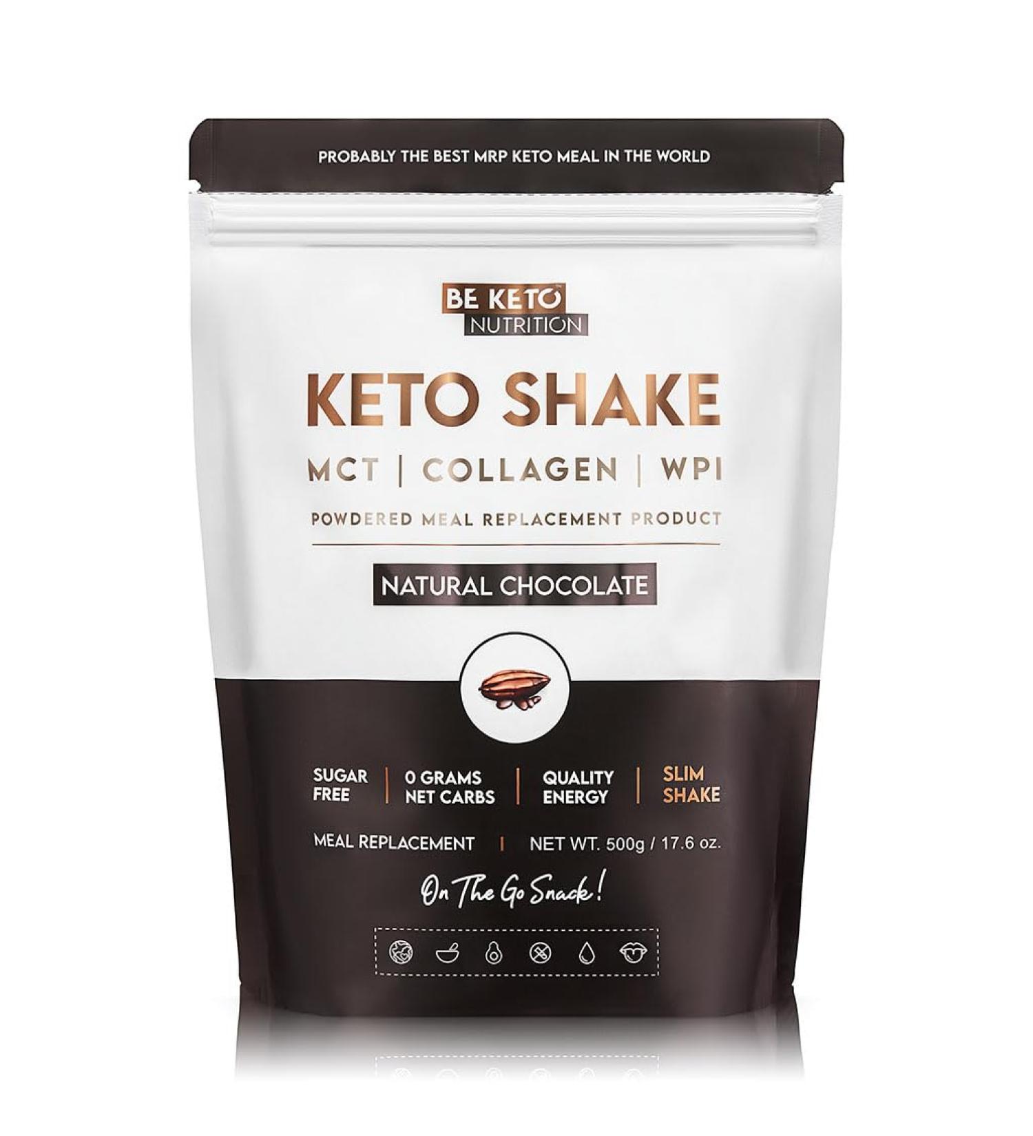 Diet Keto Shake - Chocolat Naturel 500g - Buy Online on GoSupps.com
