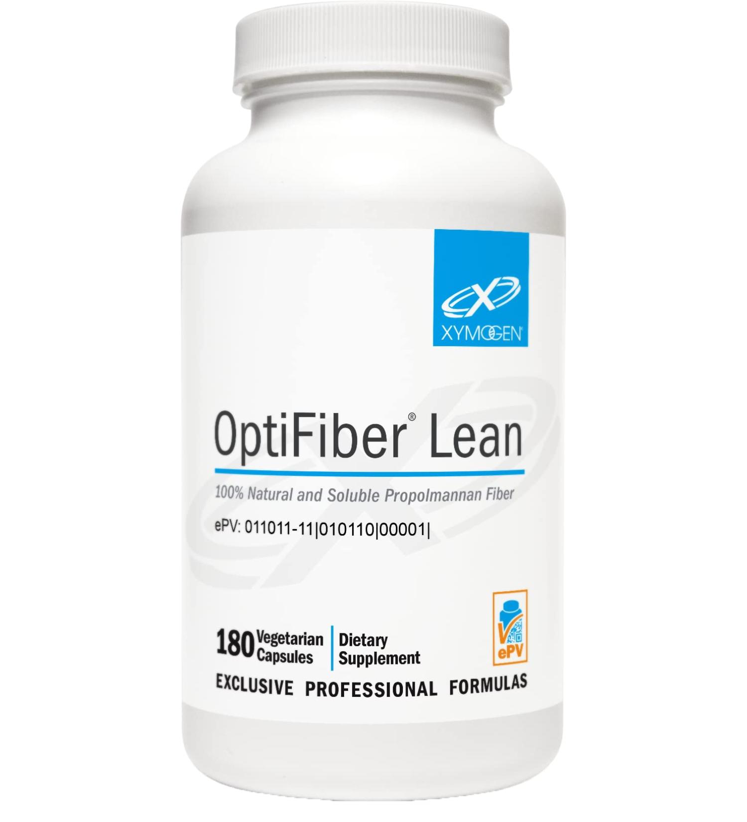 XYMOGEN OptiFiber Lean: 100% Natural Propolmannan Fiber Capsules for Satiety, Cholesterol Metabolism & Bowel Health - Buy Online on GoSupps.com