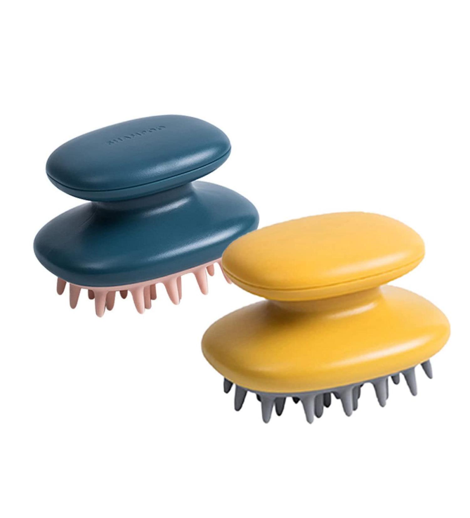 Skisuno Silicone Massage Curb Air Cushion Ridge Hairbrush - Ultimate Scalp Cleaning & Shampoo Massage Device - Buy Online on GoSupps.com