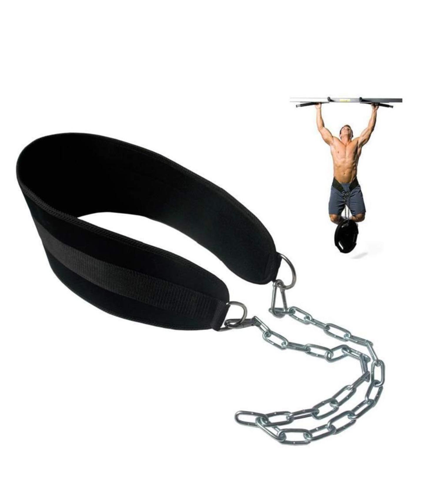 HemeraPhit Weighted Pull Up Dips Belt | Double D Ring Weightlifting Straps & Accessories for Home Gym - Durable Waist Belt for Strength Training - Buy Online on GoSupps.com