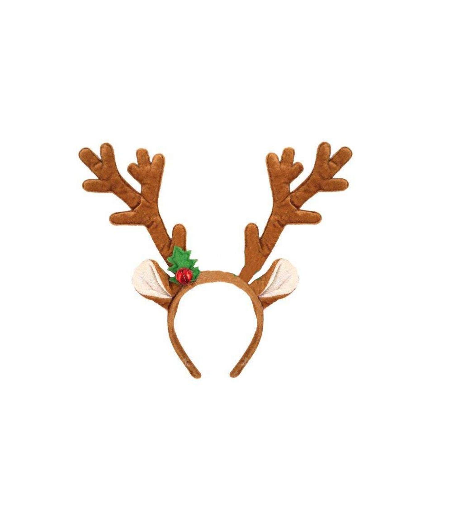 FNA Fashions Christmas Reindeer Antler Aliceband Holly & Bell Xmas Fancy Dress Party Headband