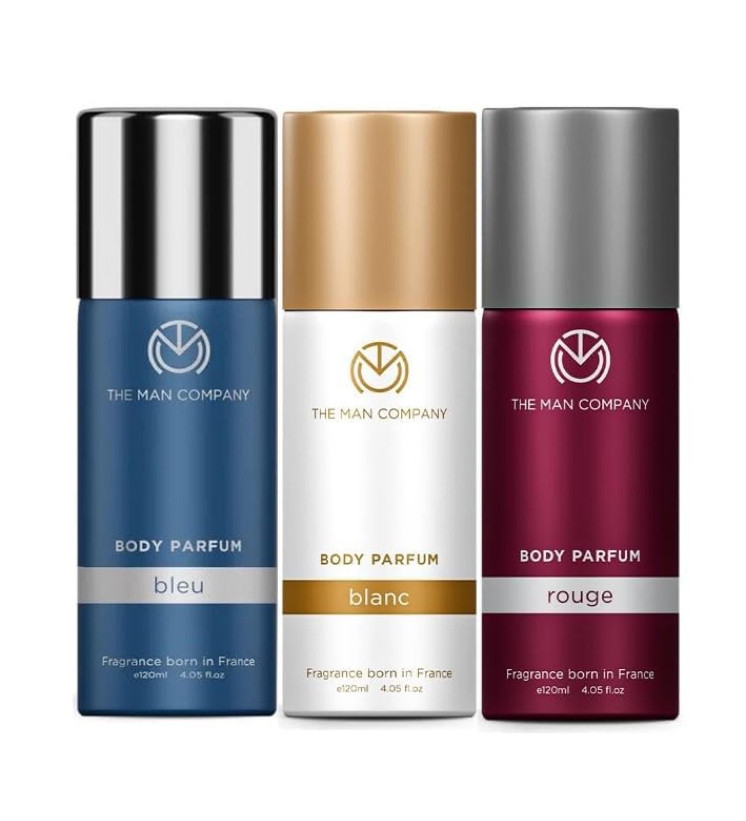 Th.e Man Compan.y Trio Body Perfume for Men | Blanc Bleu Rouge Deodorant Set | Premium Long Lasting Fragrance | Gift Set for Husband Boyfriend - (120ml*3) - Buy Online on GoSupps.com