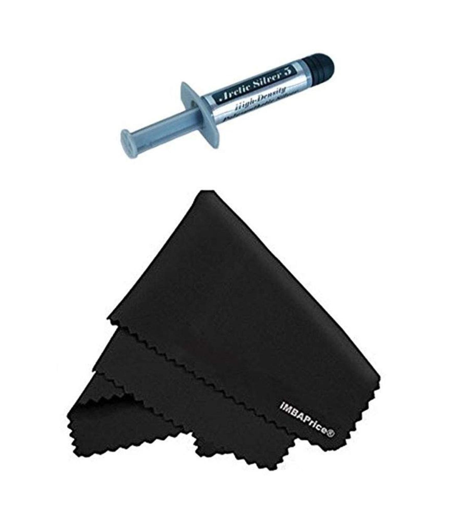 Arctic Silver 5 High-Density Polysynthetic Silver Thermal Compound  3.5 Grams + MicroFiber (7" X 6") Cleaning Cloth - Buy Online on GoSupps.com