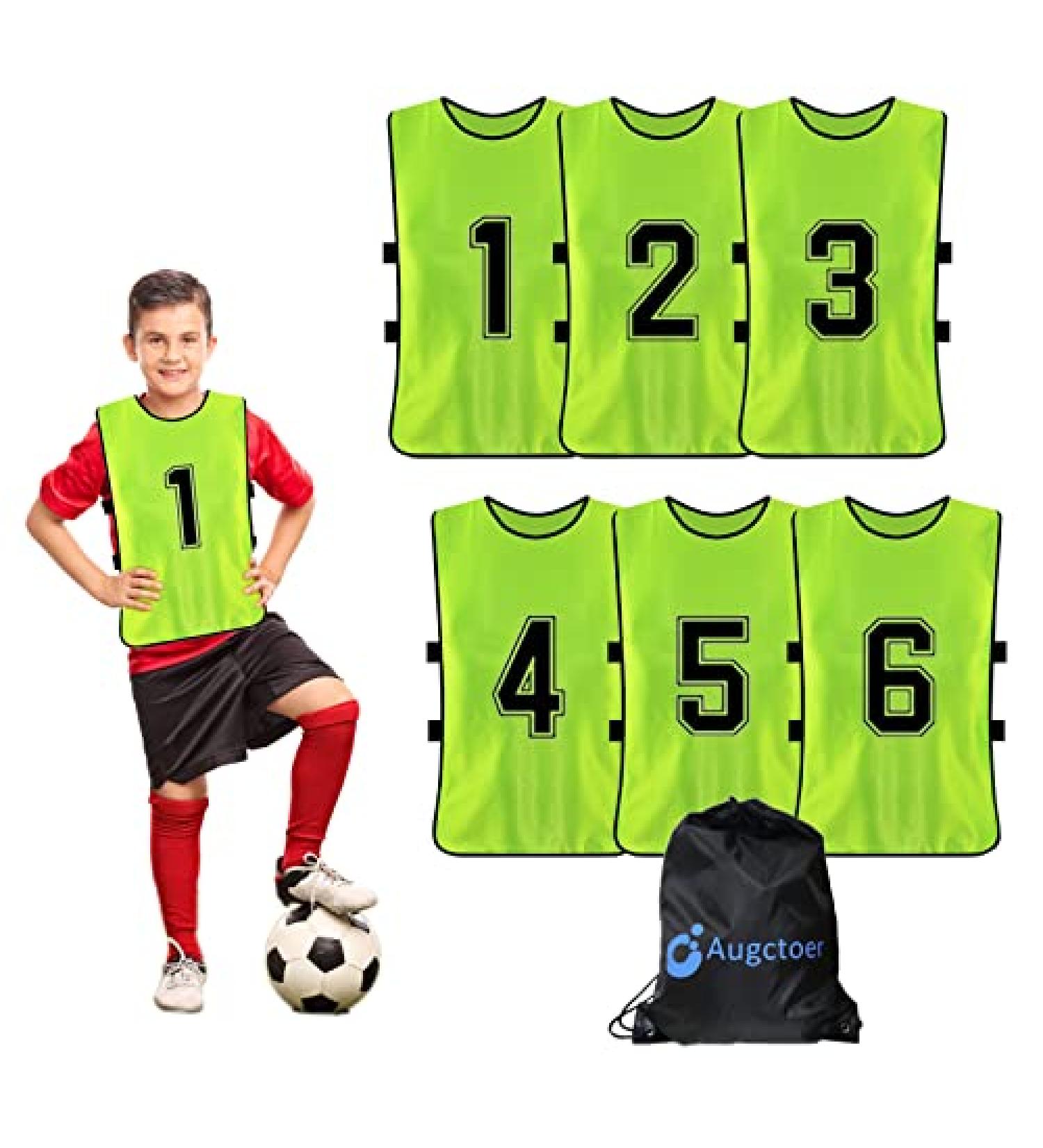 Numbered Soccer Pennies Scrimmage Vest Team Practice Pinnies | 6pcs Green Medium - Buy Online on GoSupps.com