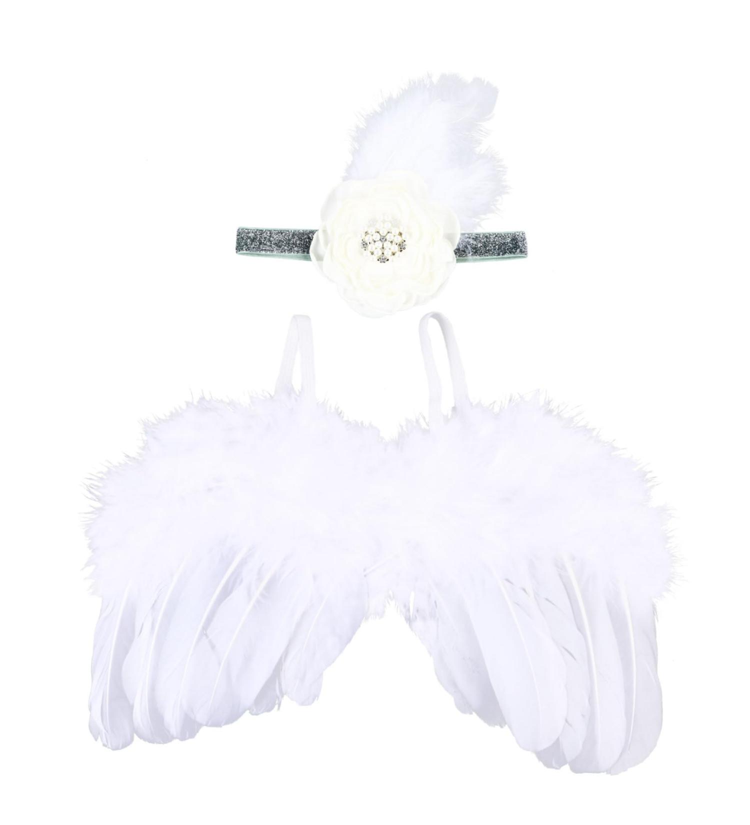 USHOBE 2pcs Baby Photo Props Set - Princess Headband & Wings Infant Clothing for Newborn Girl Photoshoots - Buy Online on GoSupps.com