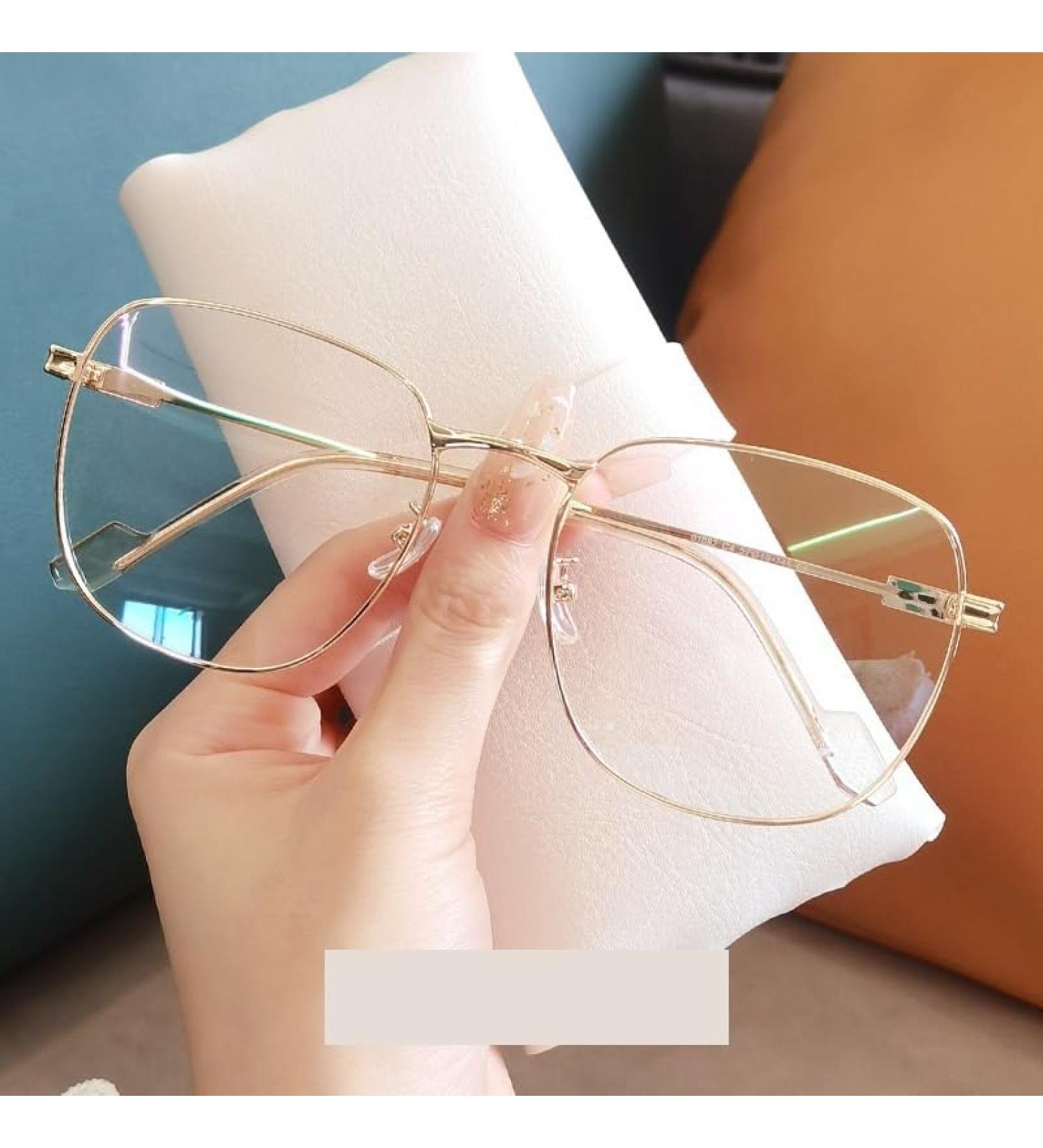 Fuqinqingoz Anti-Glare Reading Glasses - Stylish Anti-Blue Light Computer Readers for Women | Flat Lighting Mirror & Presbyopia Glasses (+100 C4) - Buy Online on GoSupps.com