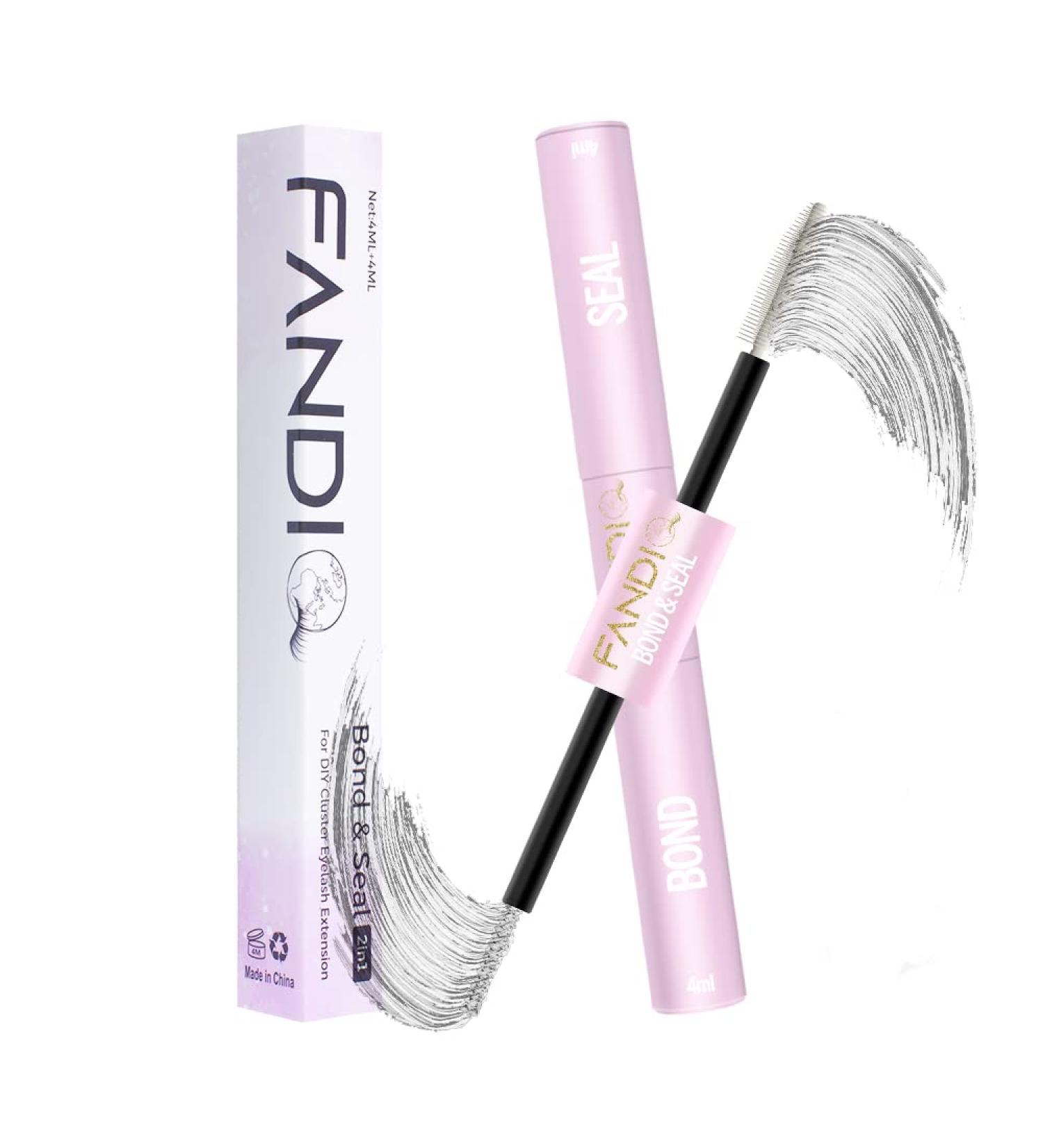 Buy Lash Bond and Seal - Waterproof Cluster Eyelash Glue for DIY Extensions | Strong Hold Latex-Free Sensitive Eyes - 4ML + 4ML - Buy Online on GoSupps.com