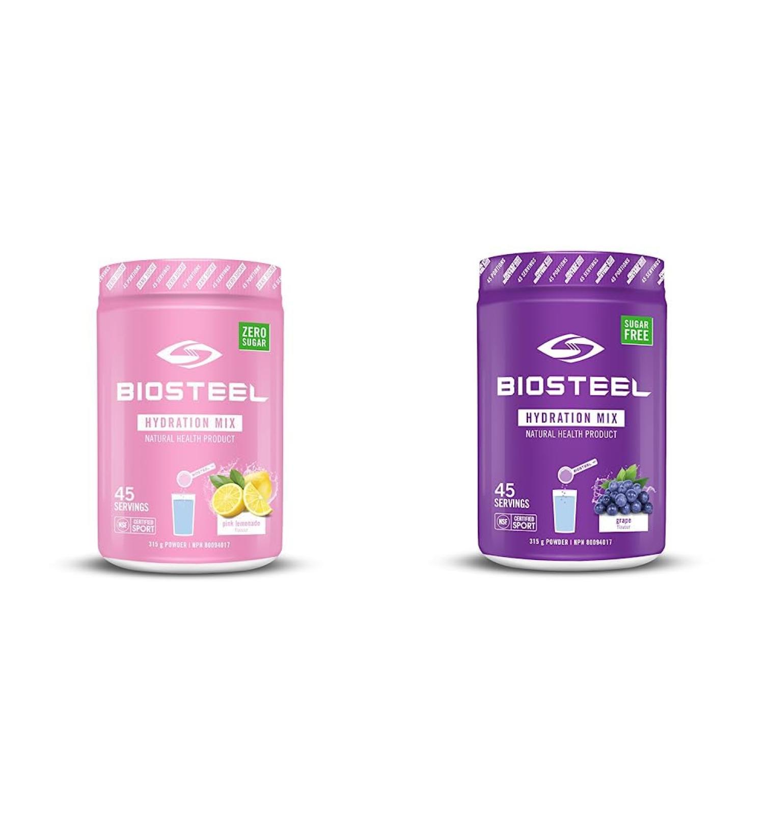 BioSteel Hydration Mix Great Tasting Hydration with Zero Sugar and No Artificial Flavours & Hydration Mix Great Tasting Hydration with No Artificial Flavours or Preservatives 315.00 g (Pack of 2) Hydration Mix+ Hydration Mix - Buy Online on GoSupps.com