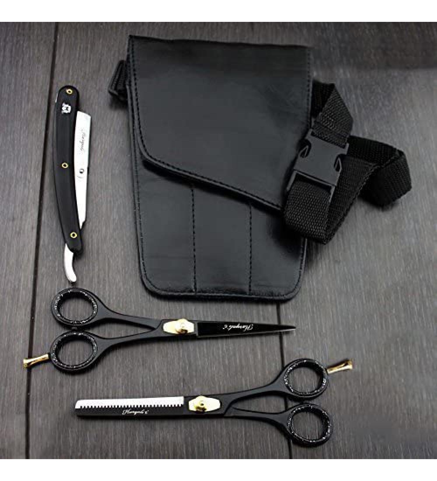 Professional Hairdressing Scissors Barber/Salon Shears Set 6" with Pouch& Razor - Buy Online on GoSupps.com