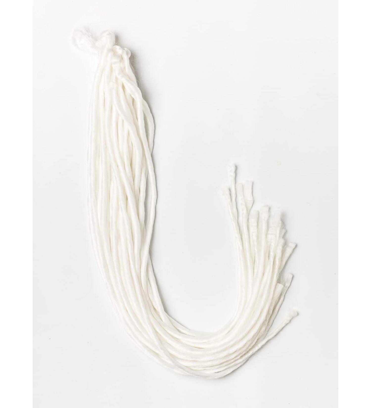 DreadLab Soft Double Ended Synthetic Dreadlocks 10 Pack White