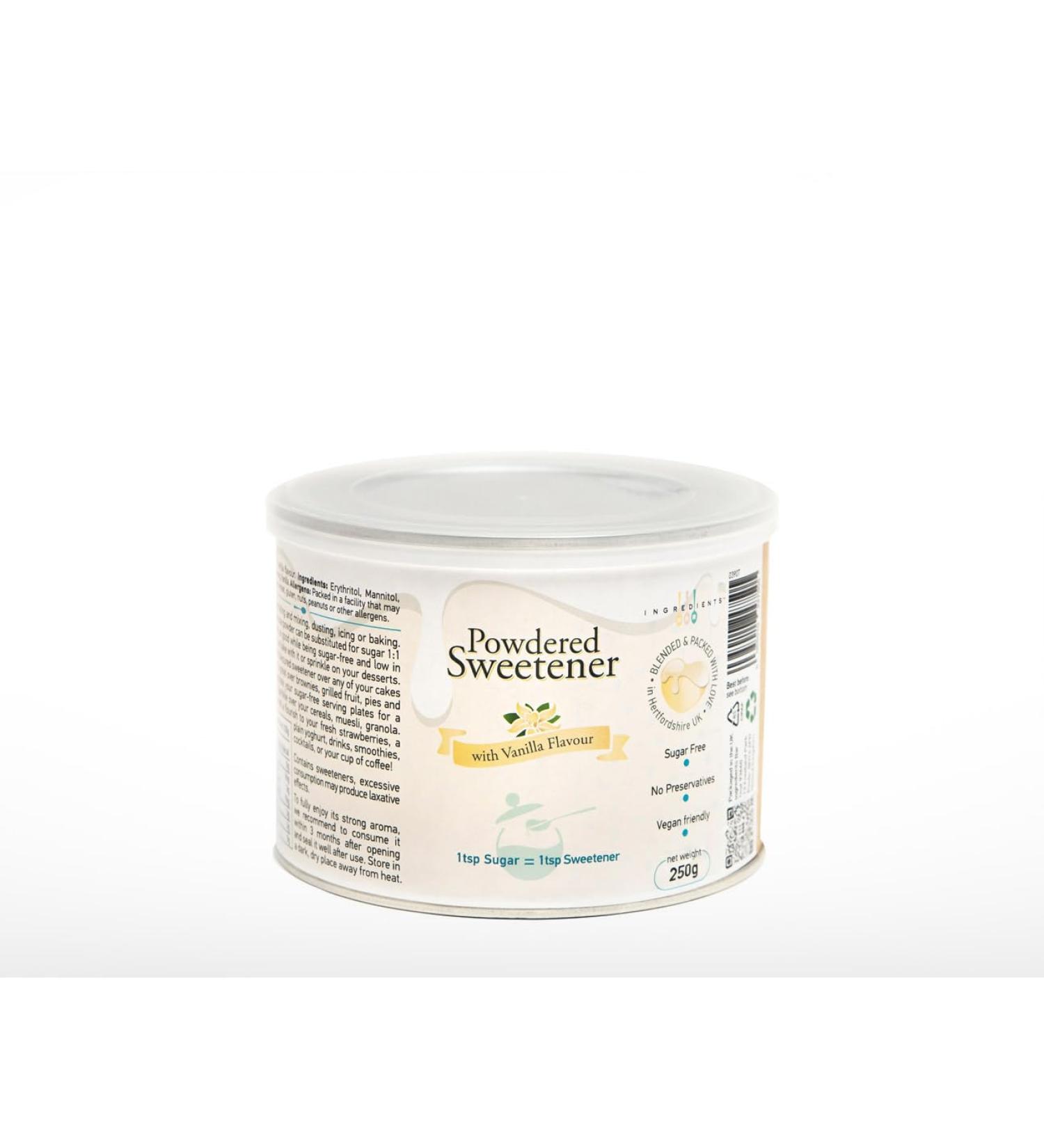 Vanilla-Sugar Substitute | Sugar-Free Sweetening Powder with Premium Vanilla Flavour | Multipurpose Icing 1:1 as Sweet as Sugar | 250g 250 g (Pack of 1) - Buy Online on GoSupps.com