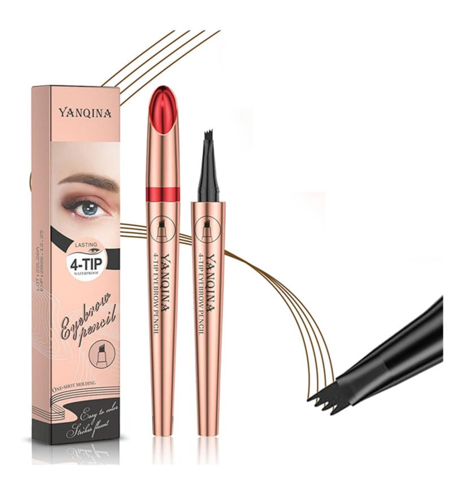 2024 New Microblading Eyebrow Pen - 3D Waterproof Long-Lasting Magic Pencil for Women (Dark Brown) - Fine Stroke & Natural Finish - Shop Internationally - Buy Online on GoSupps.com