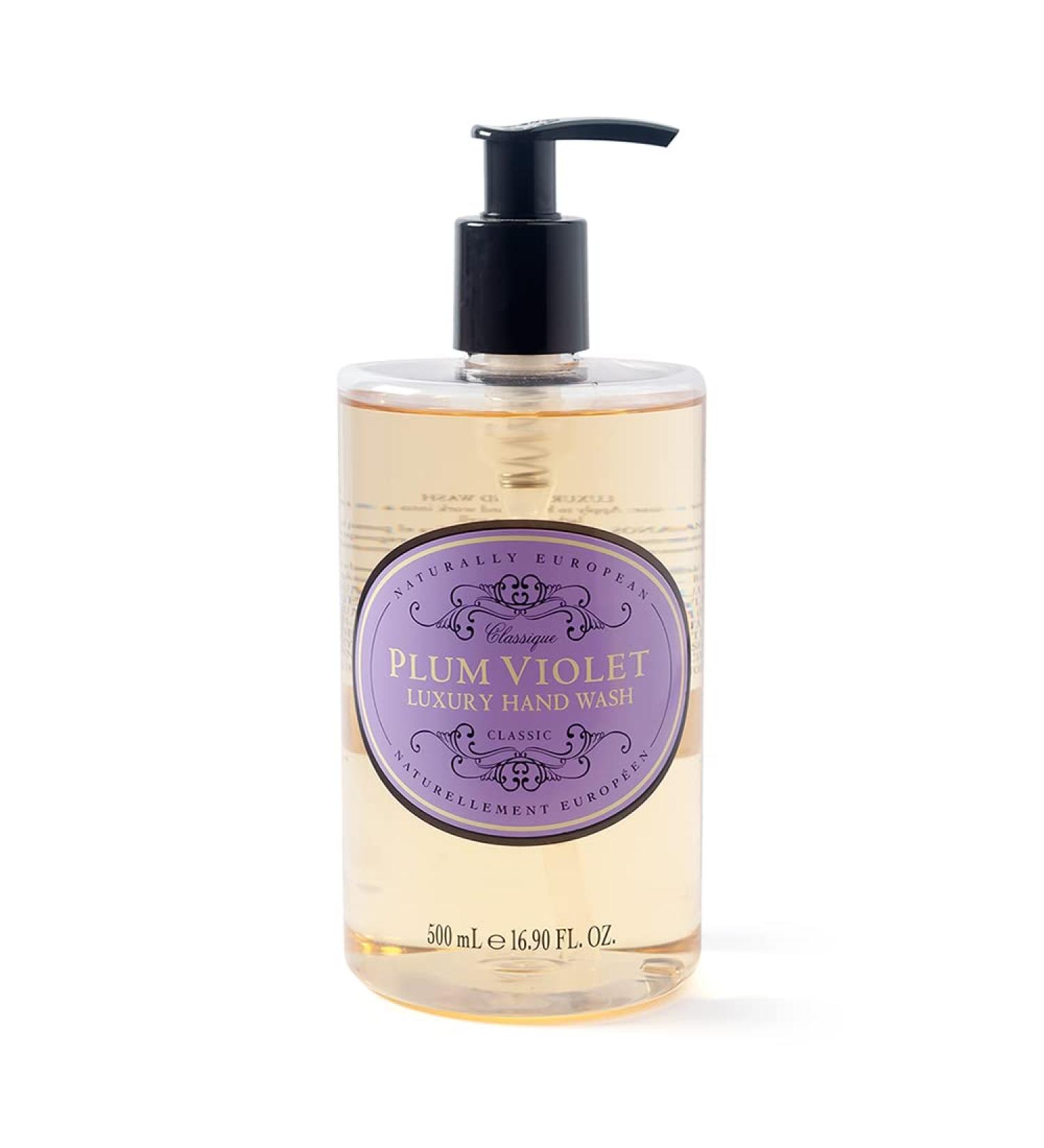 Luxury Plum Violet Hand Wash 500ml - Naturally European | Moisturizing Soap for Sensitive Skin | International Shipping Available - Buy Online on GoSupps.com