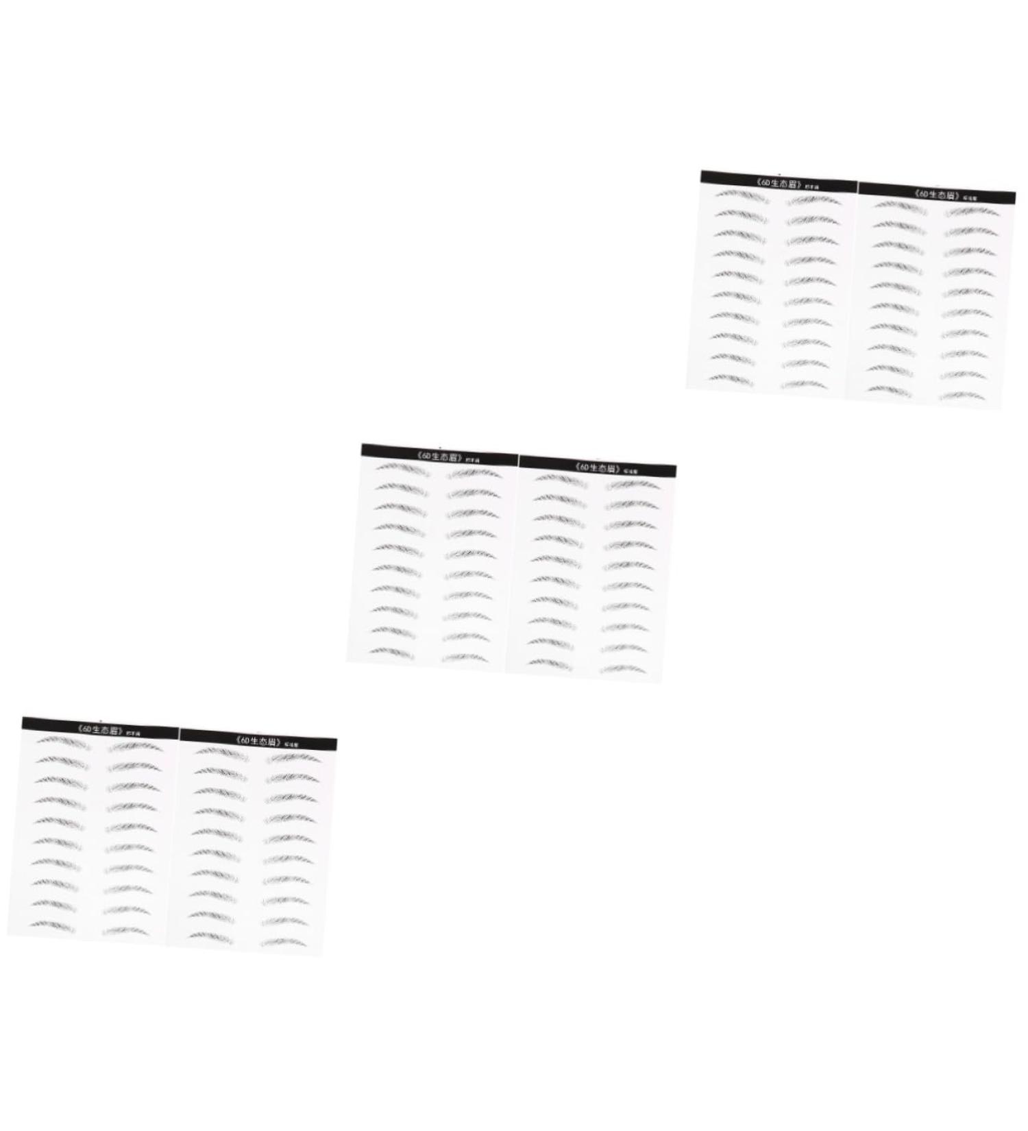 FOMIYES 6 Sheets Pairs Waterproof Stickers Realistic Waterproof Imitation Eyebrows Transfer Stickers Tool 3d - Buy Online on GoSupps.com