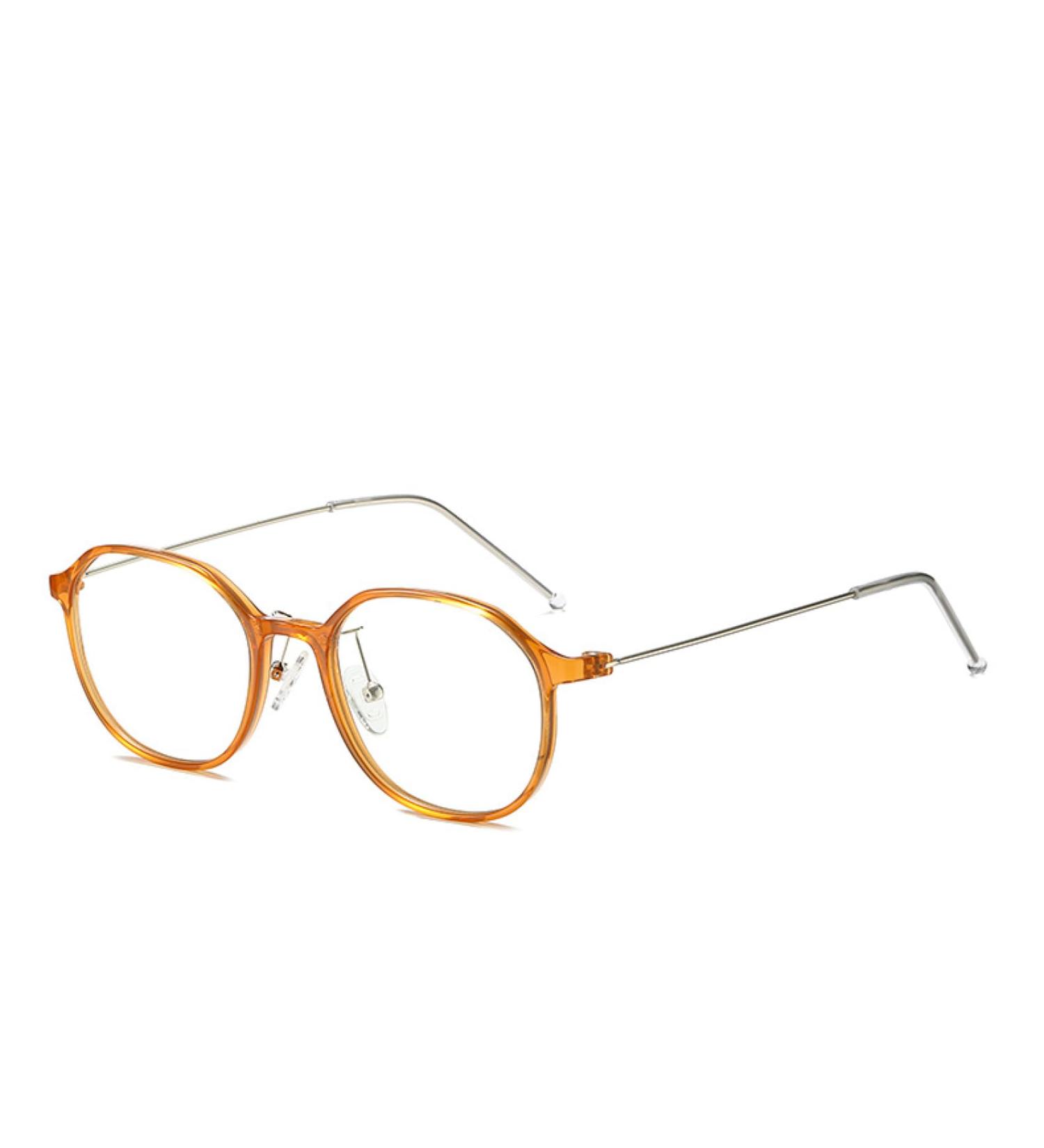 Buy SERONI Blue Light Blocking Glasses for Women & Men - Round TR90 Frame Anti-UV Ray Computer & Reading Glasses - Stylish Orange 51mm - Buy Online on GoSupps.com