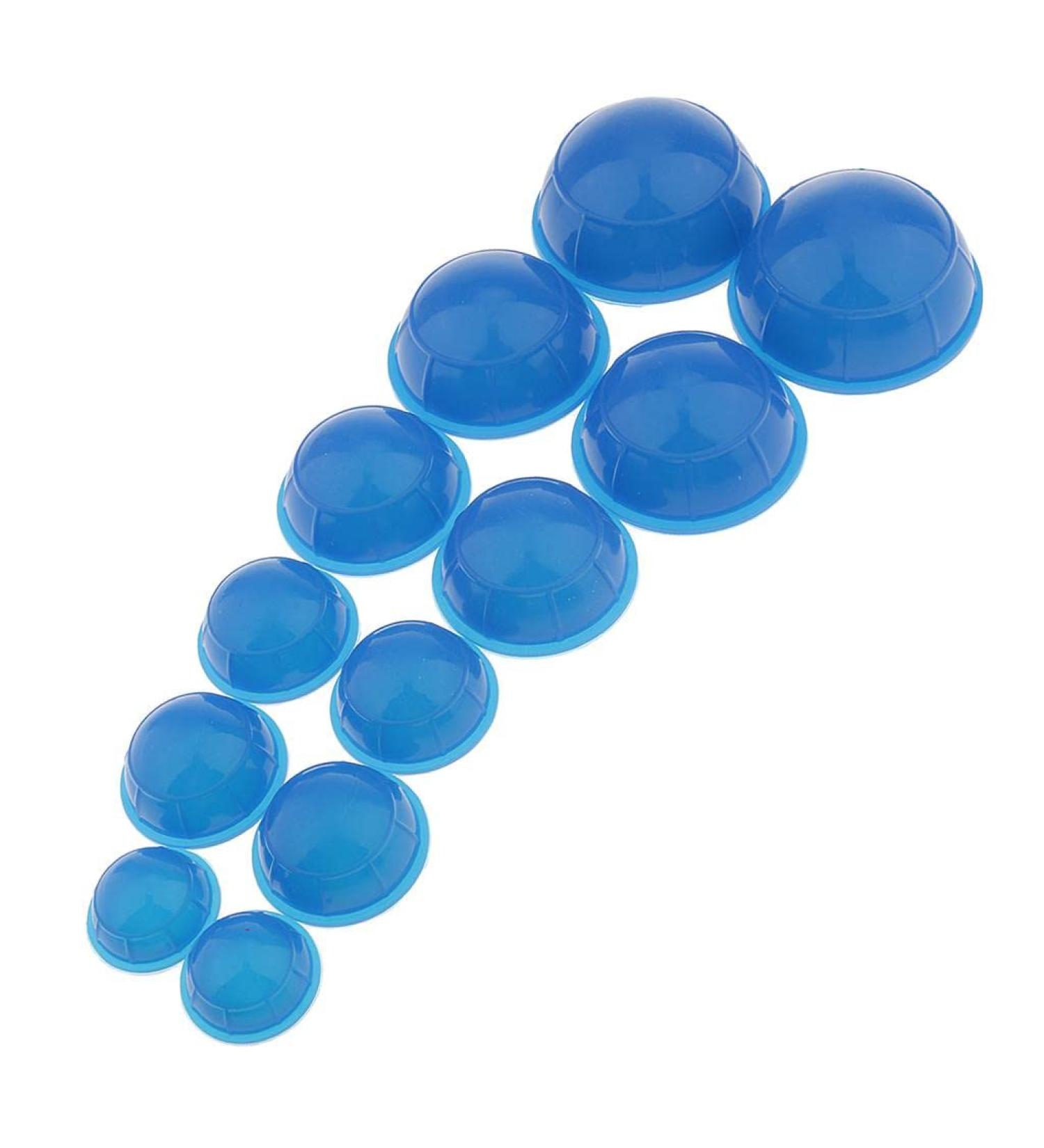 Sharplace 12 Pack Silica Gel Cupping Set - Face Anti Cellulite Therapy for All Skin Types | International Shipping - Buy Online on GoSupps.com