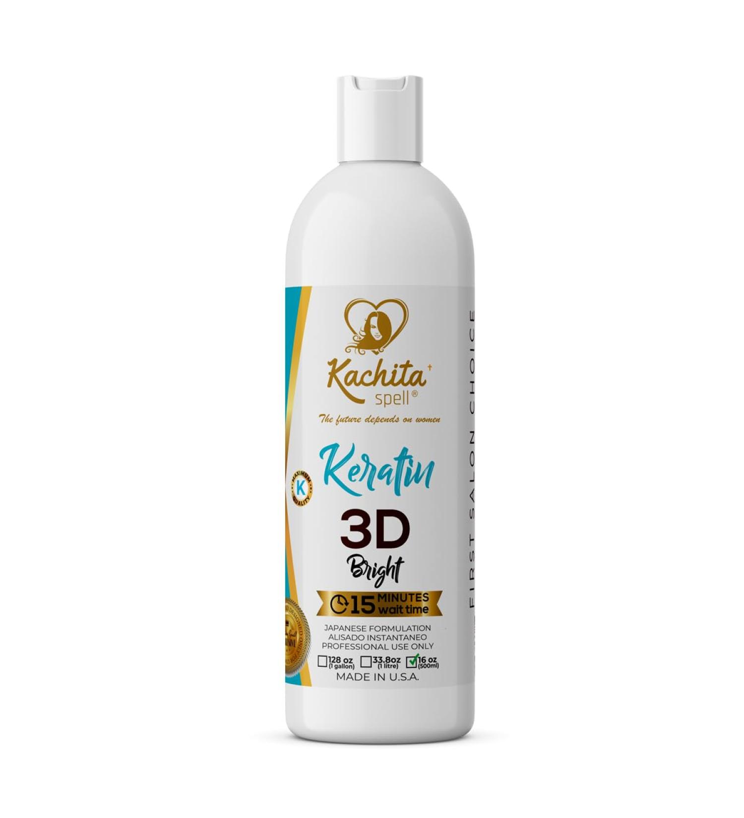 NEW 3D Brazilian Keratin Hair Straightener - Improved Formula Kachita Spell - 16 fl oz Made in USA - Buy Online on GoSupps.com