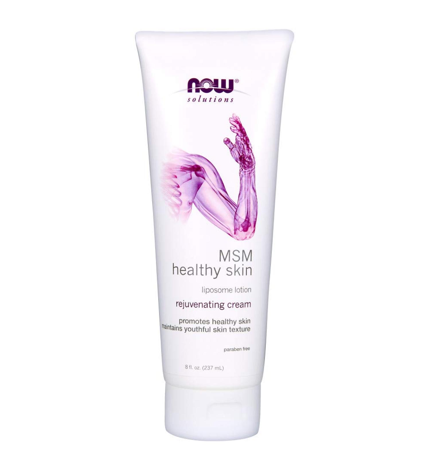 Now Foods MSM Healthy Skin Liposome Lotion 8 fl oz - Nourishing Moisturizer for Skin Health - Buy Online on GoSupps.com
